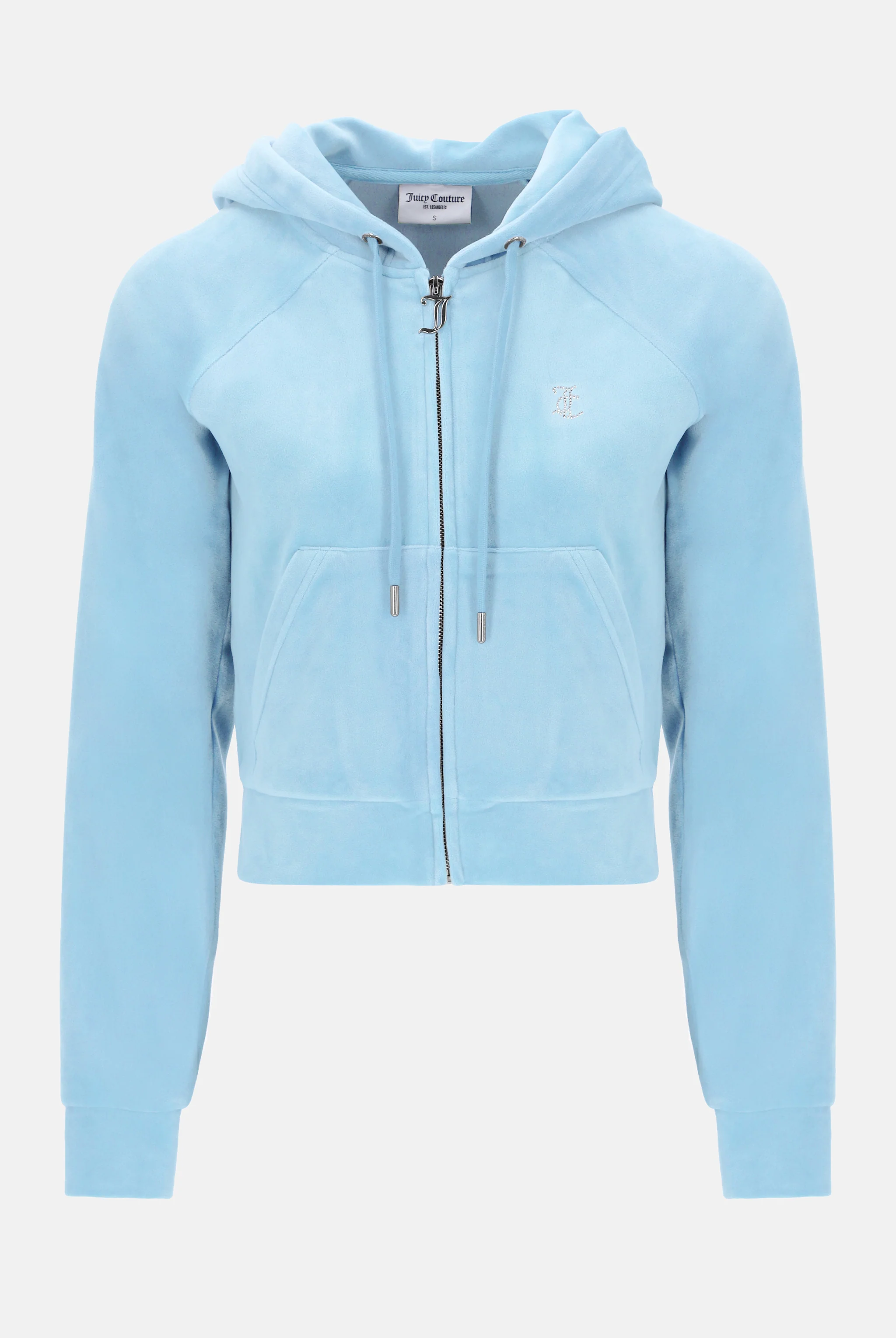 Felpa Madison Celeste con logo strass