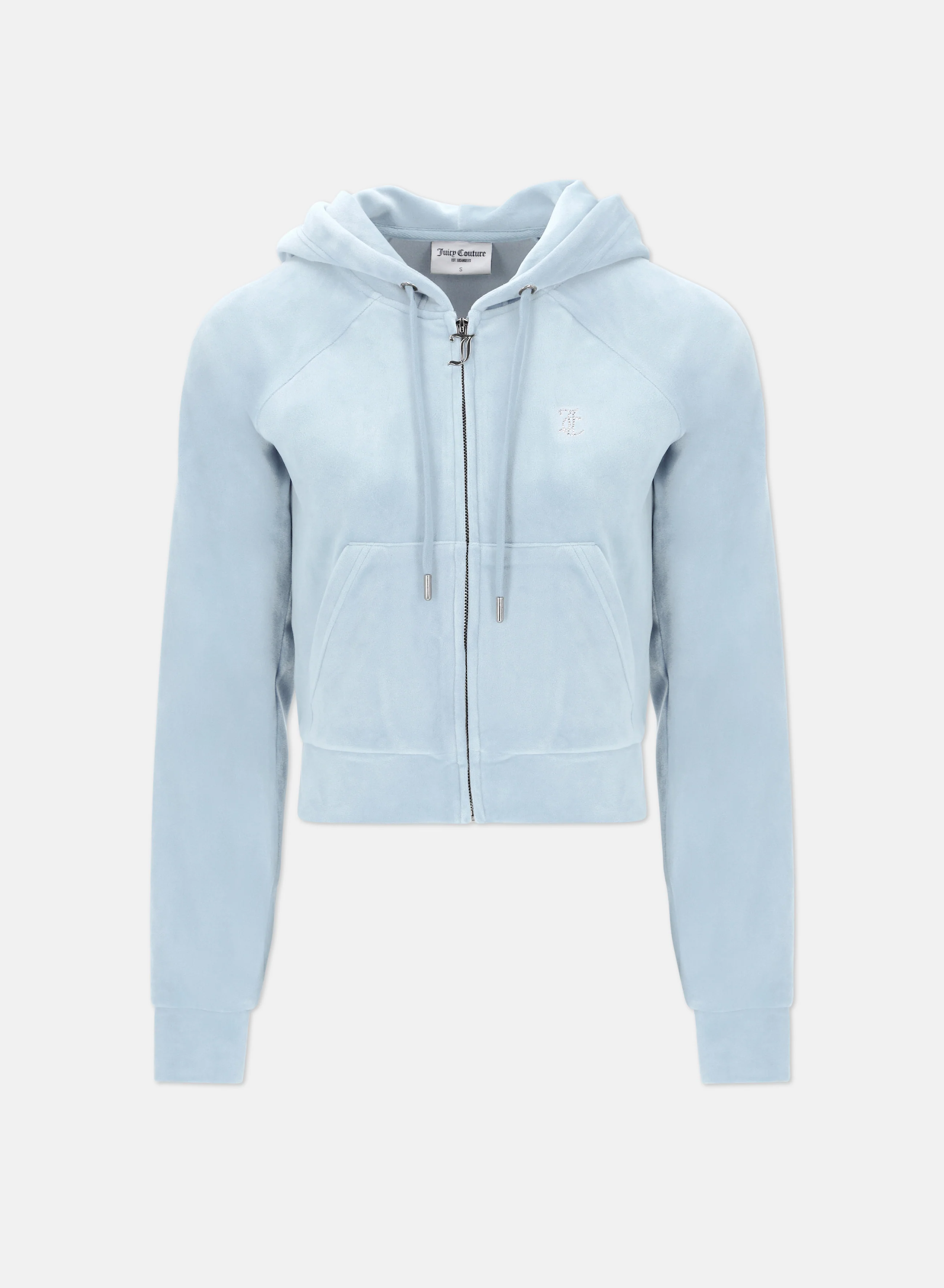 Felpa Madison Celeste con logo strass