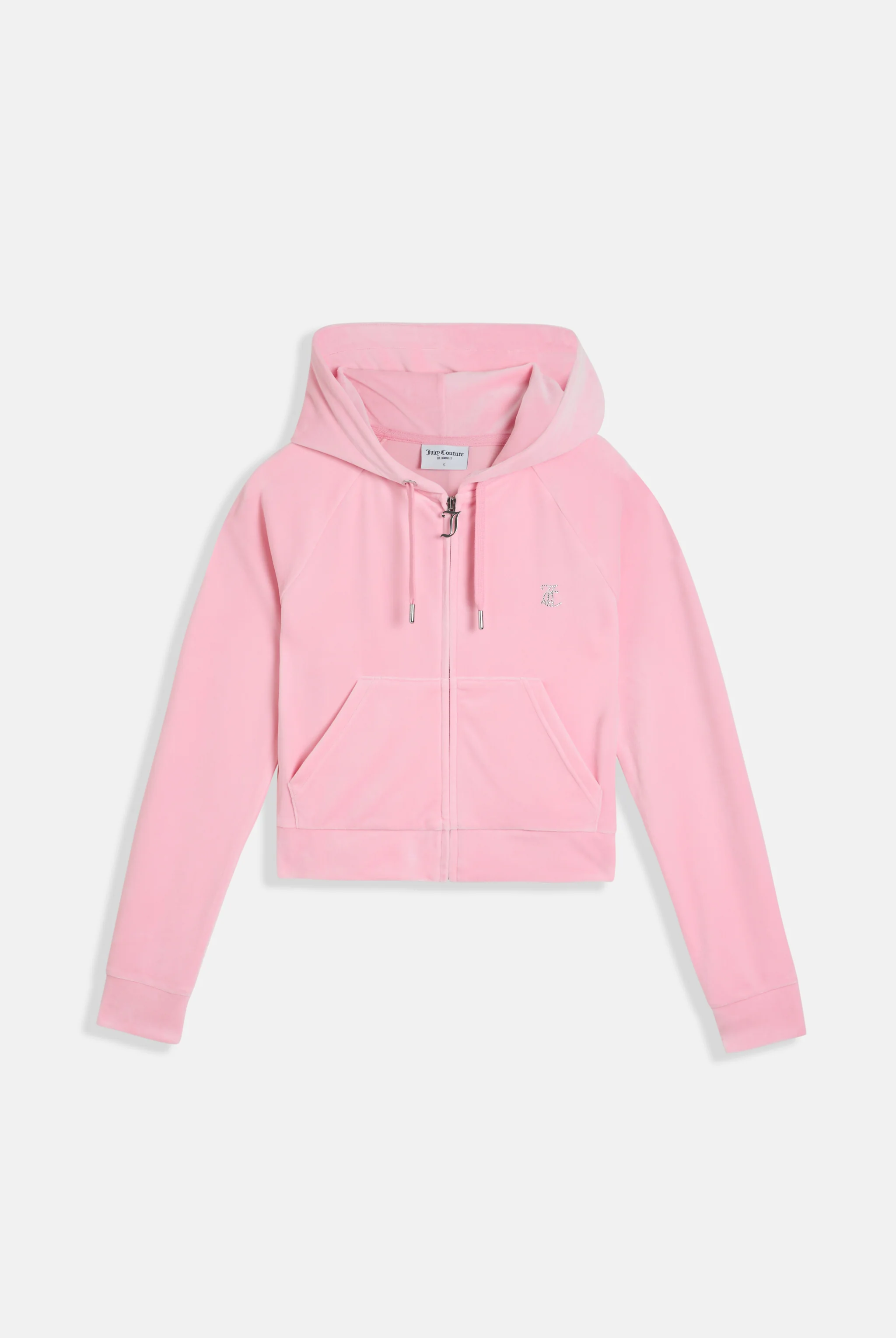 Felpa Madison in velluto con logo Juicy in strass colore Rosa