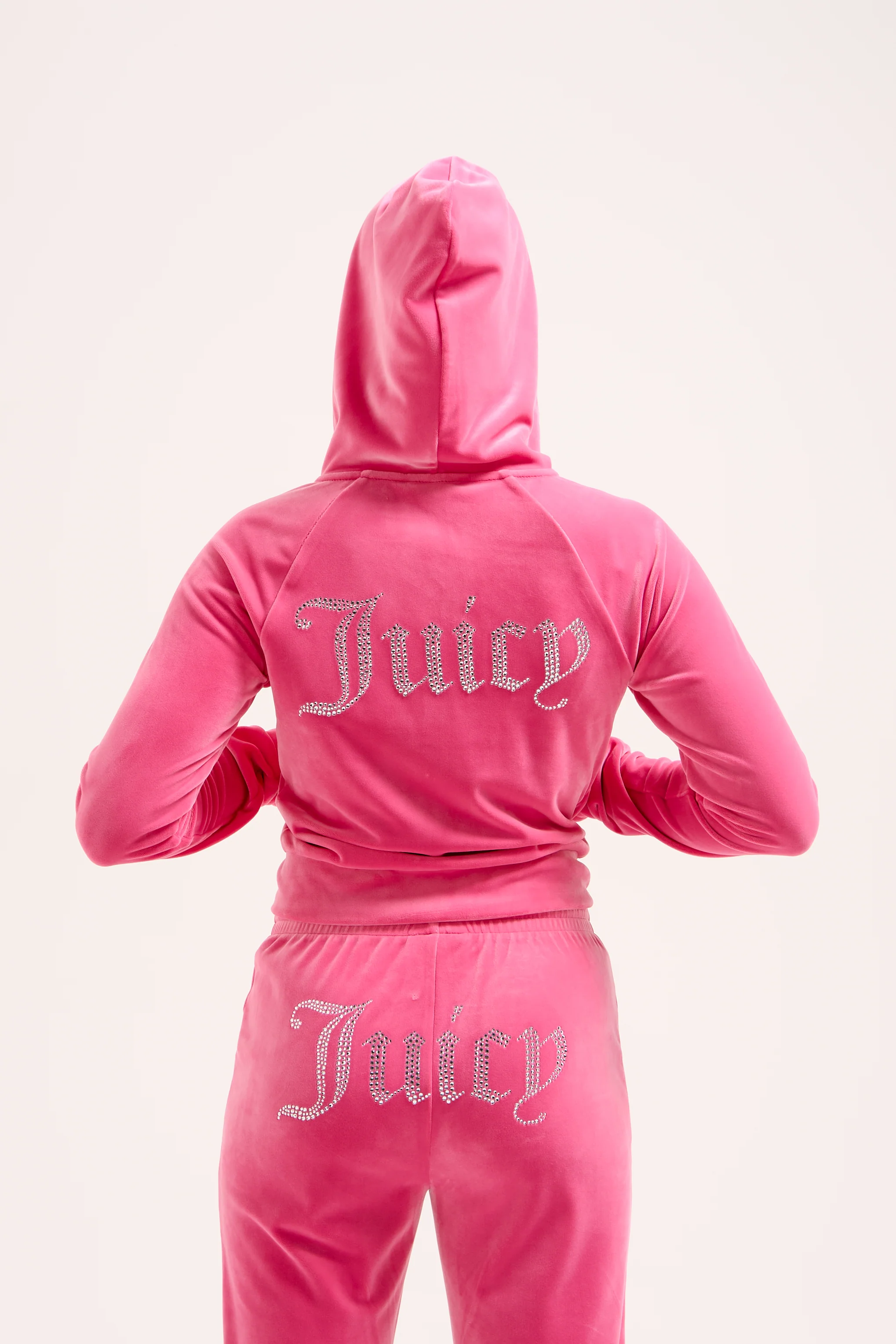 Felpa Madison Rosa lampone con logo strass - Image 4