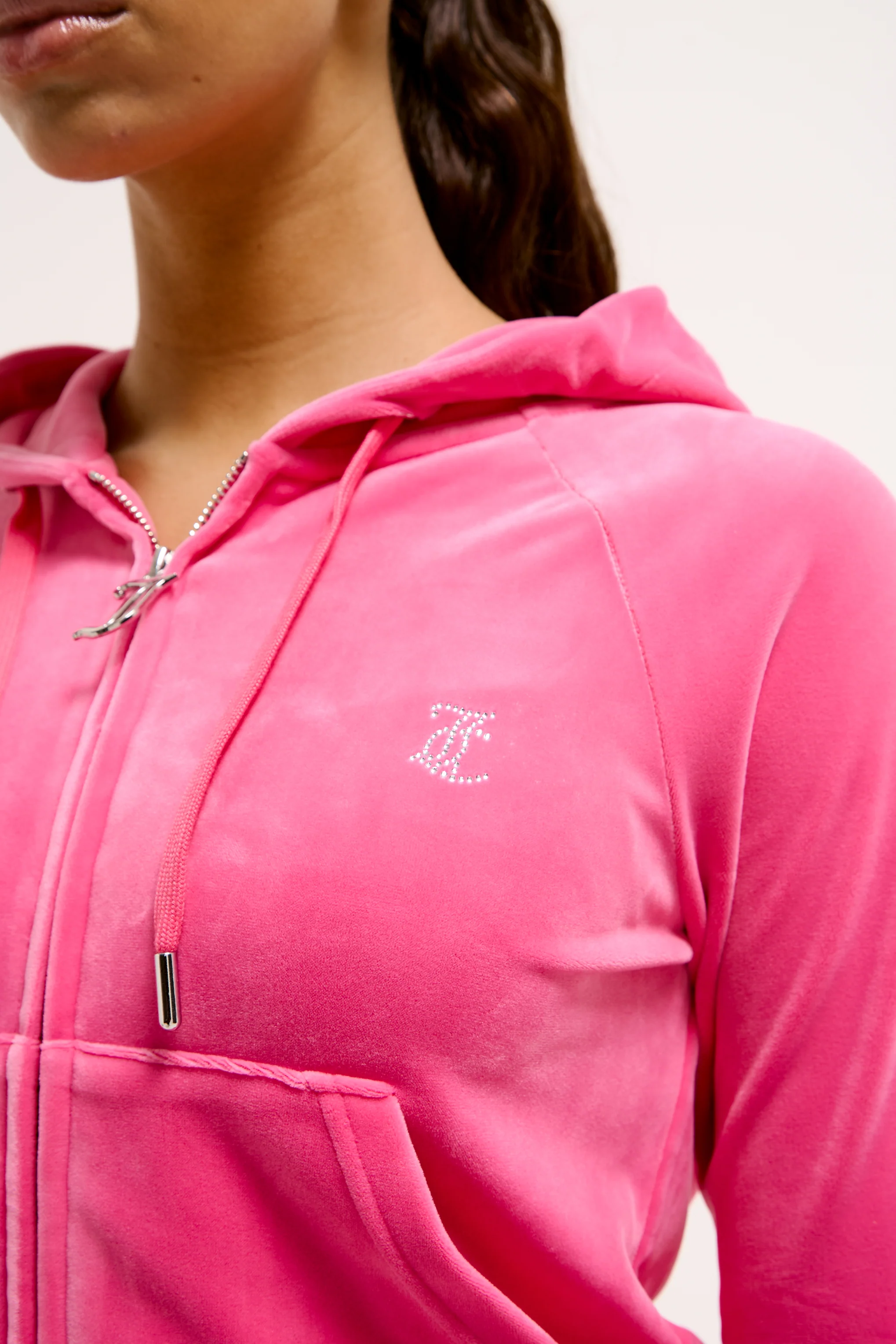 Felpa Madison Rosa lampone con logo strass - Image 9