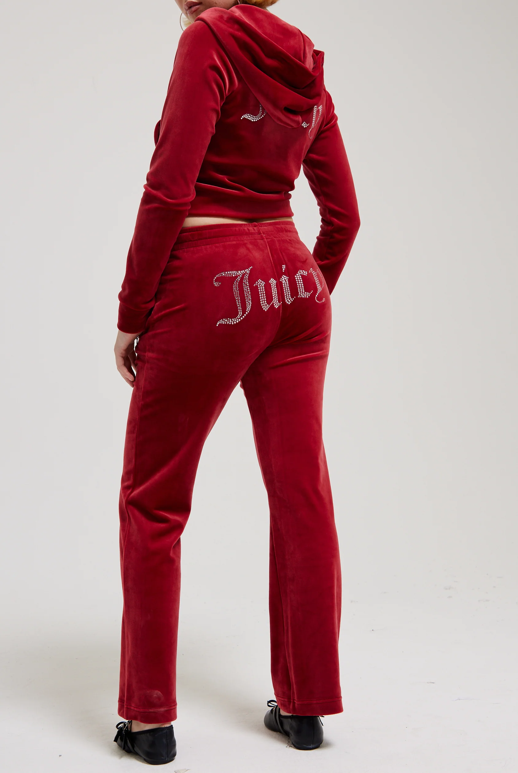 Felpa Madison Rosso rubino con logo strass - Image 3
