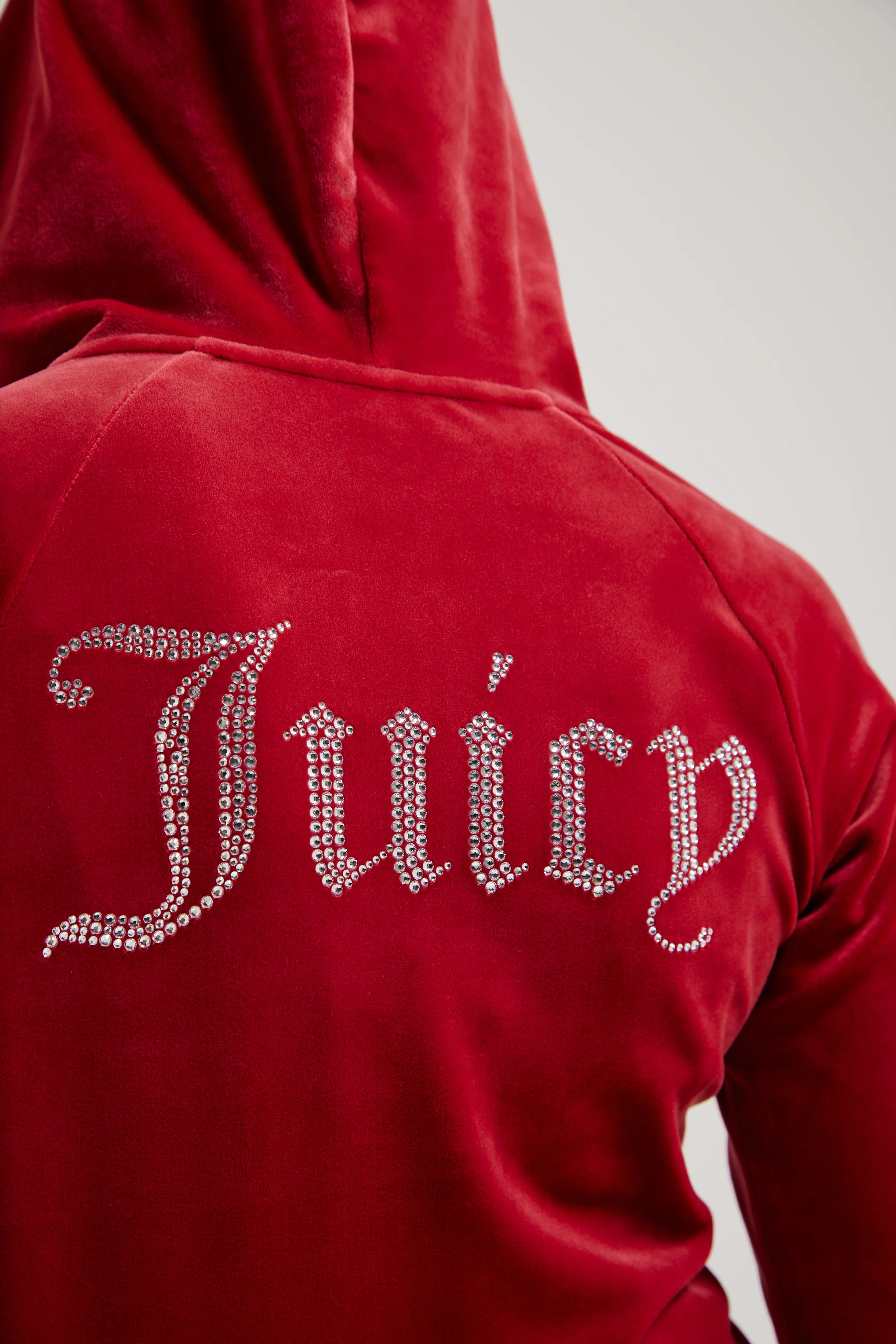 Felpa Madison Rosso rubino con logo strass - Image 5