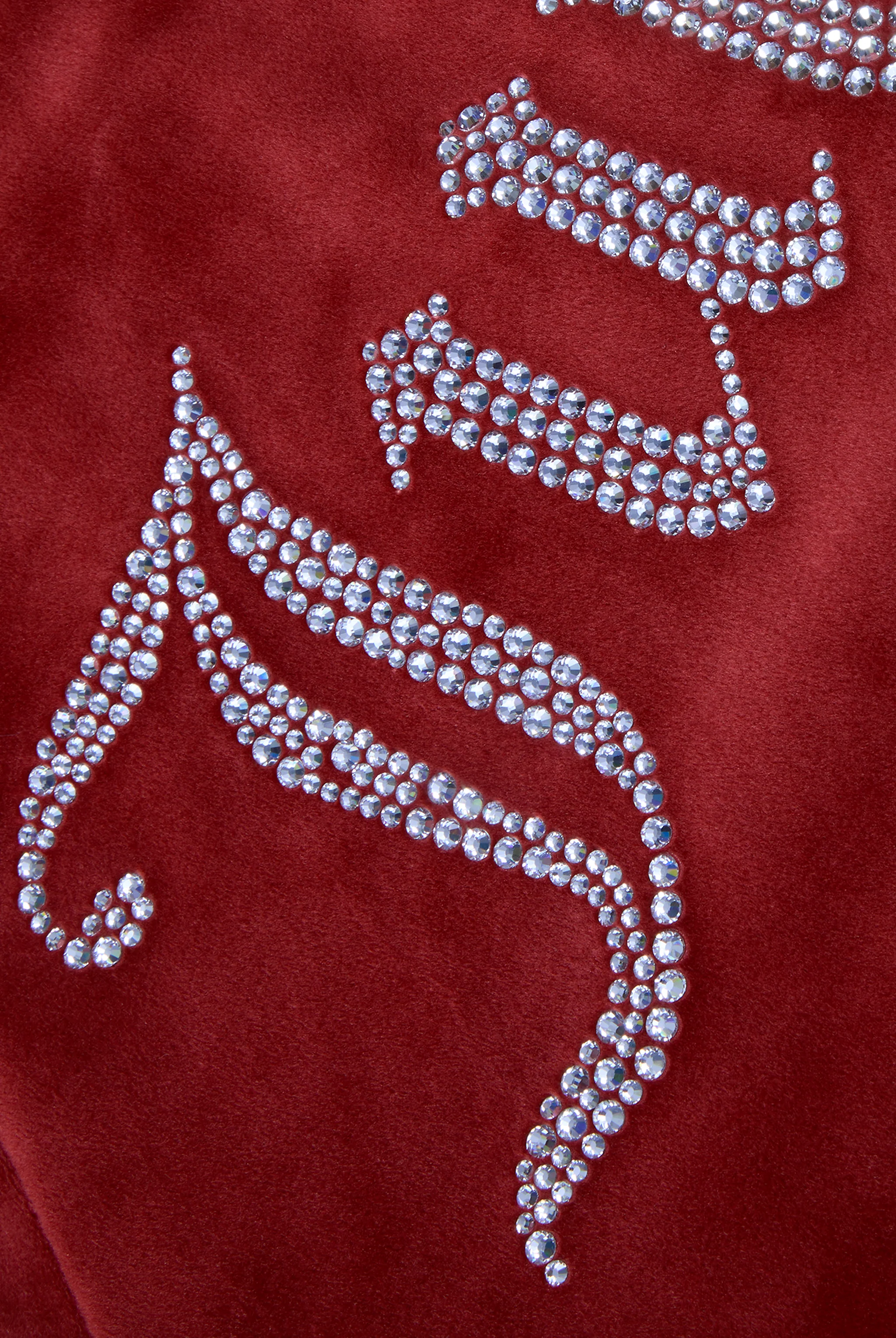 Felpa Madison Rosso rubino con logo strass - Image 6