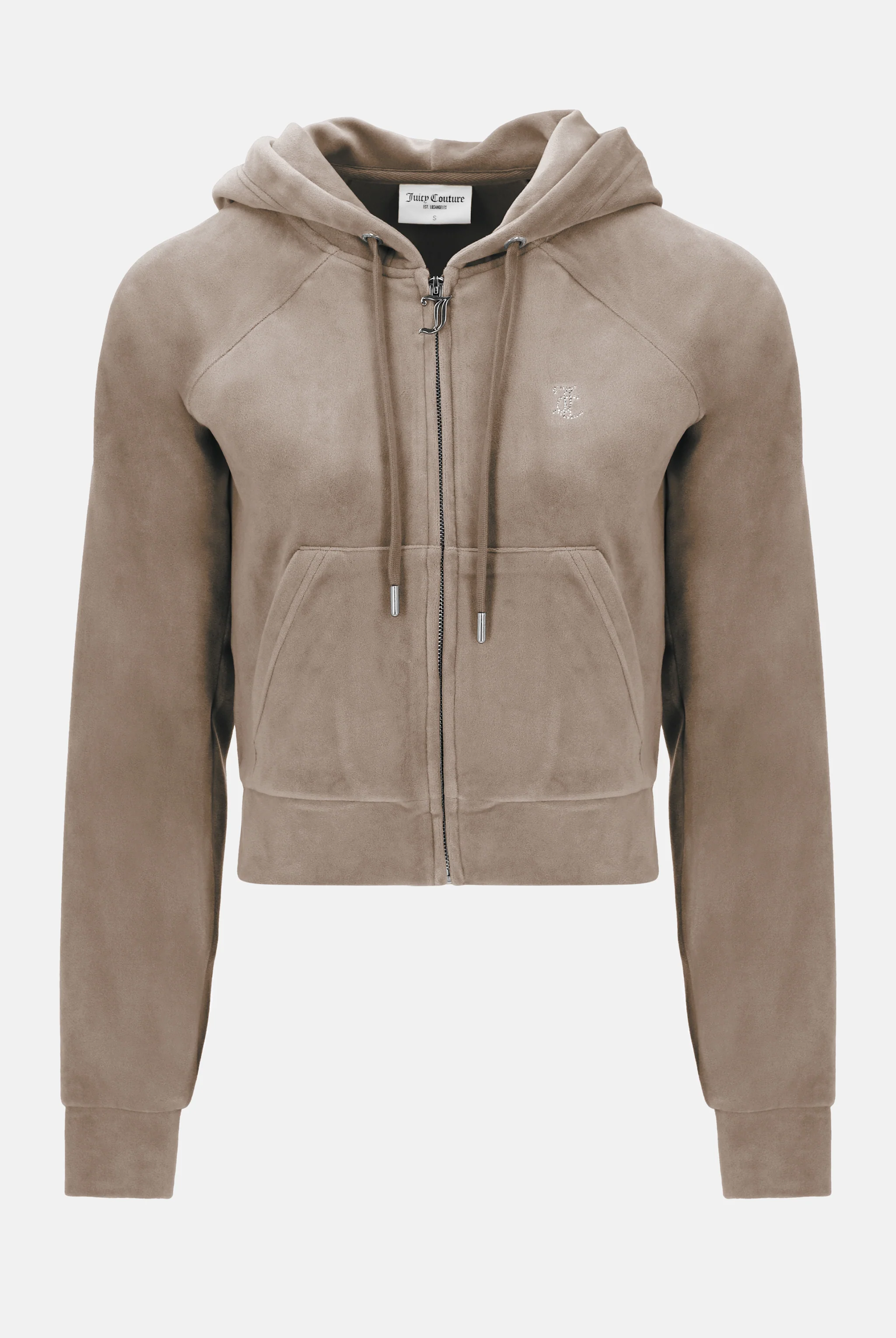 Felpa Madison Tortora chiaro con logo strass