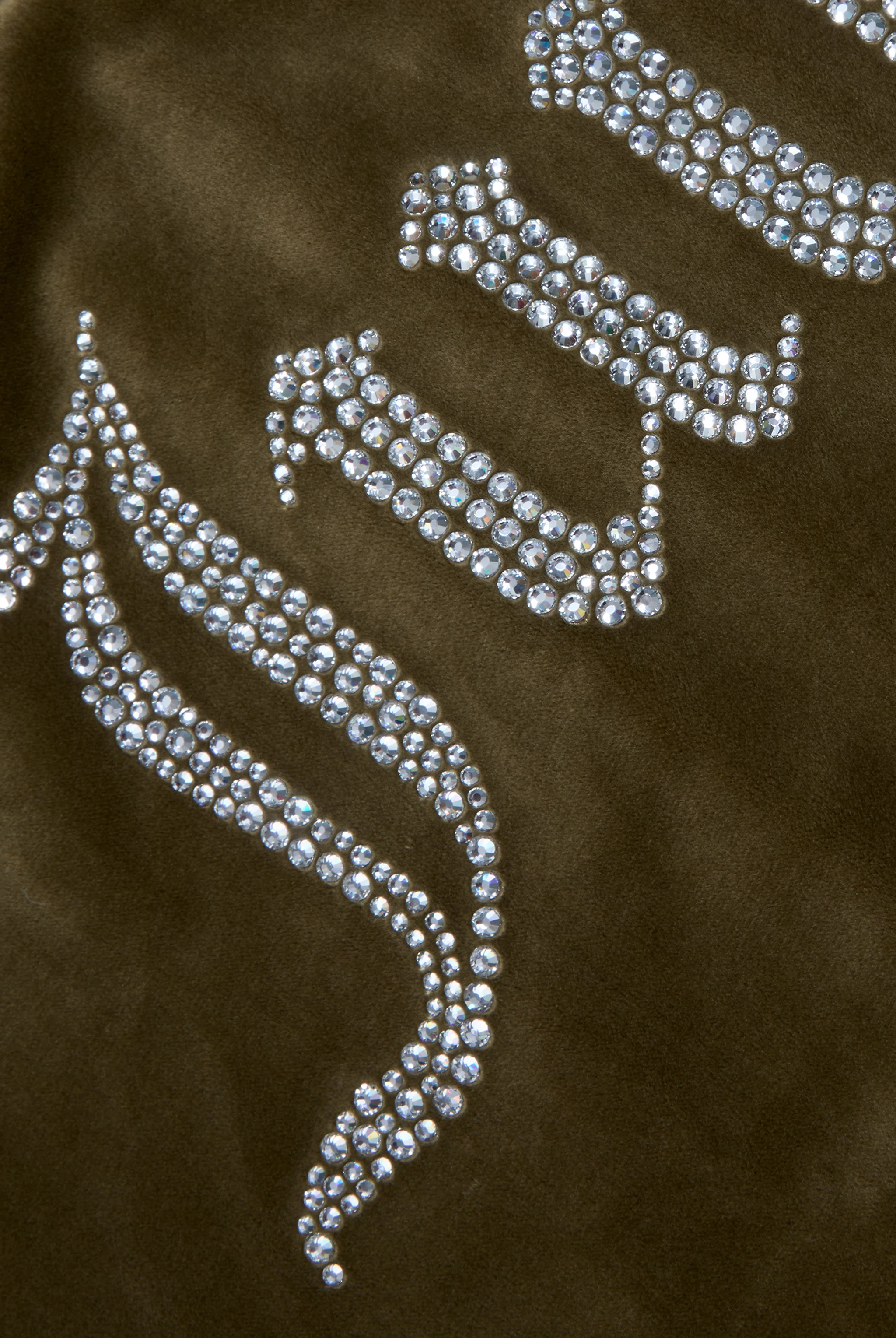 Felpa Madison Verde oliva con logo strass - Image 7