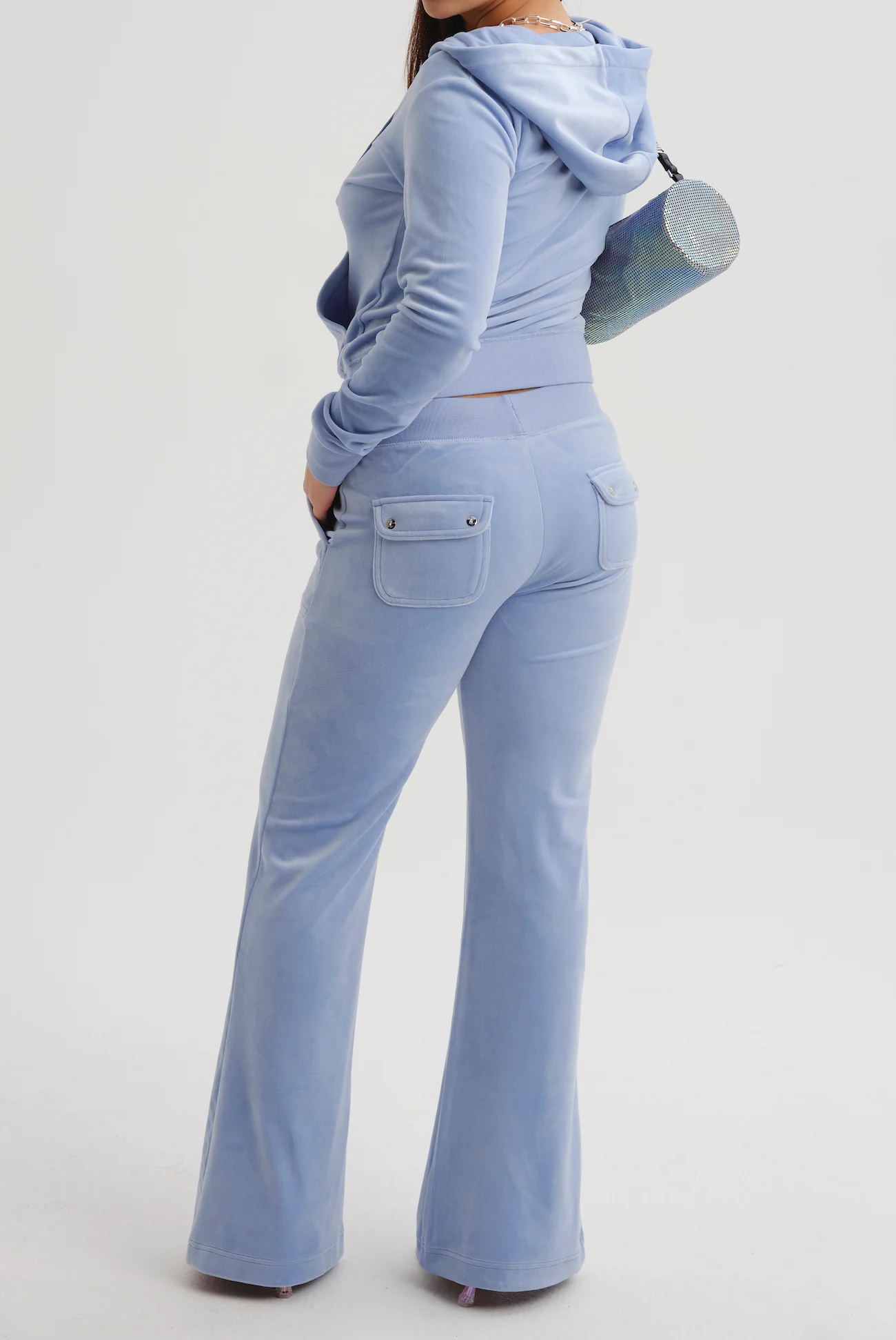Felpa Robertson Azzurro polvere con cerniera - Image 4
