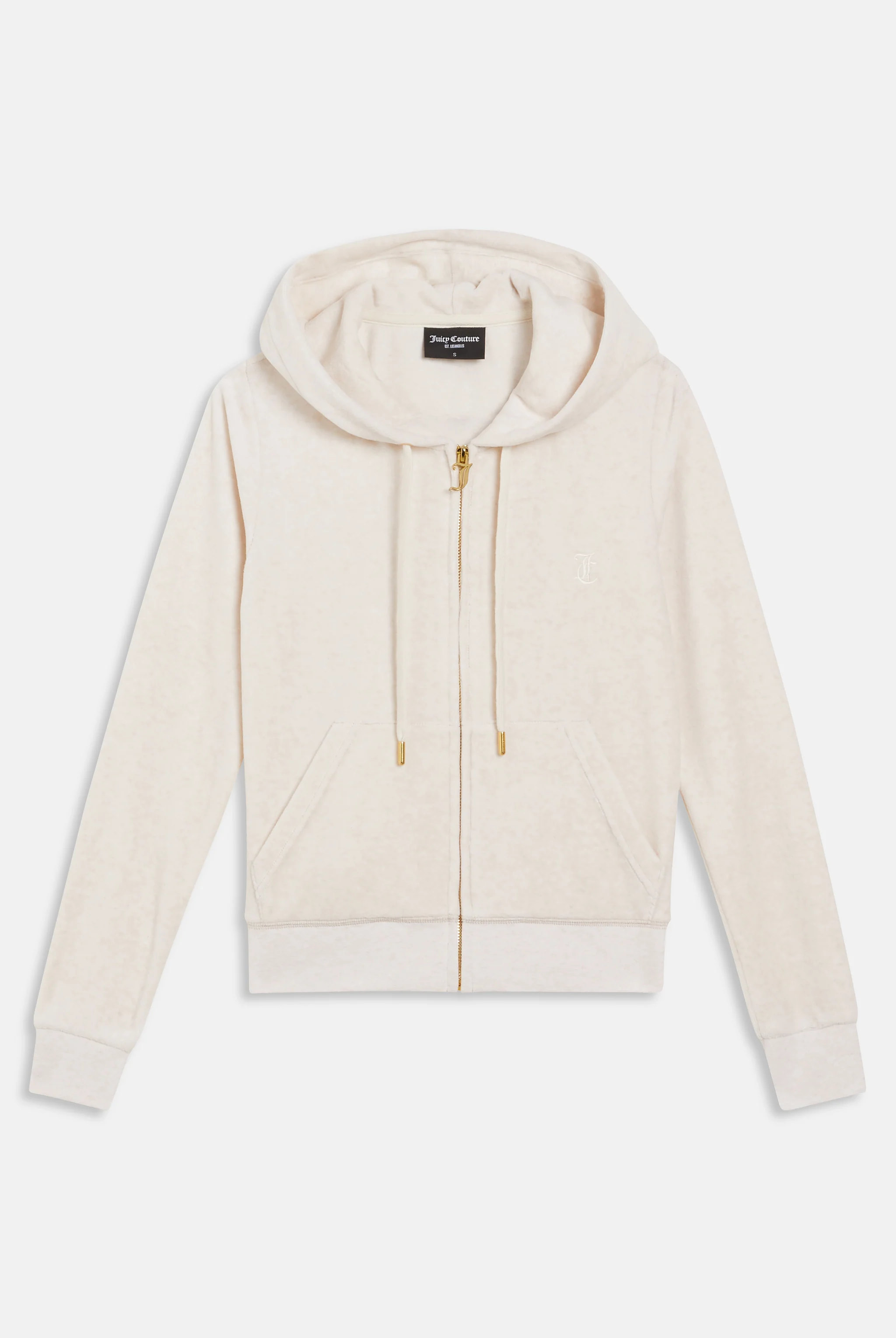 Felpa Robertson con ricamo JC tono su tono e dettagli in metallo dorato Beige Avena