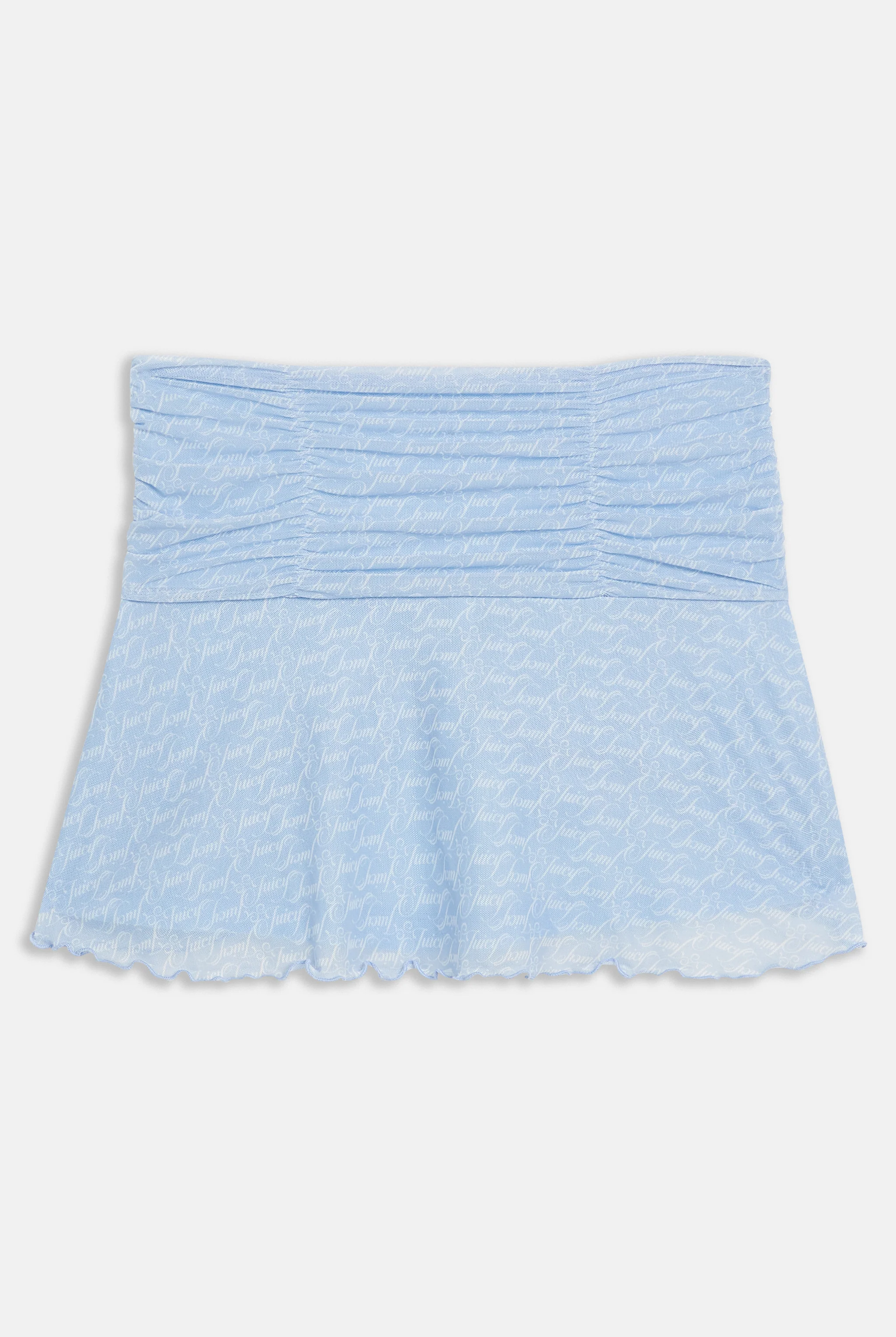 Gonna Juicy in mesh stampato con motivo logo all over colore Azzurro - Image 2