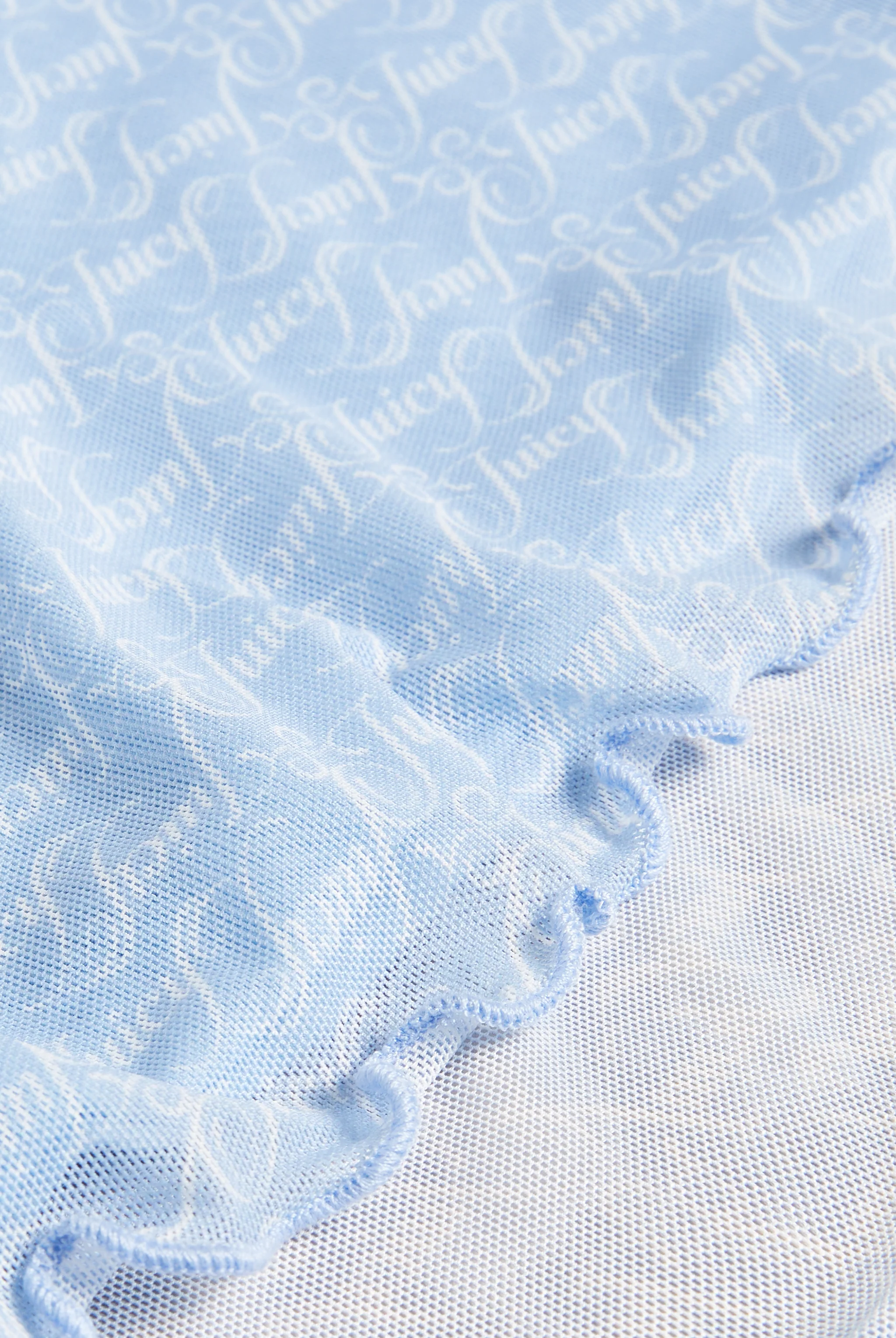 Gonna Juicy in mesh stampato con motivo logo all over colore Azzurro - Image 6