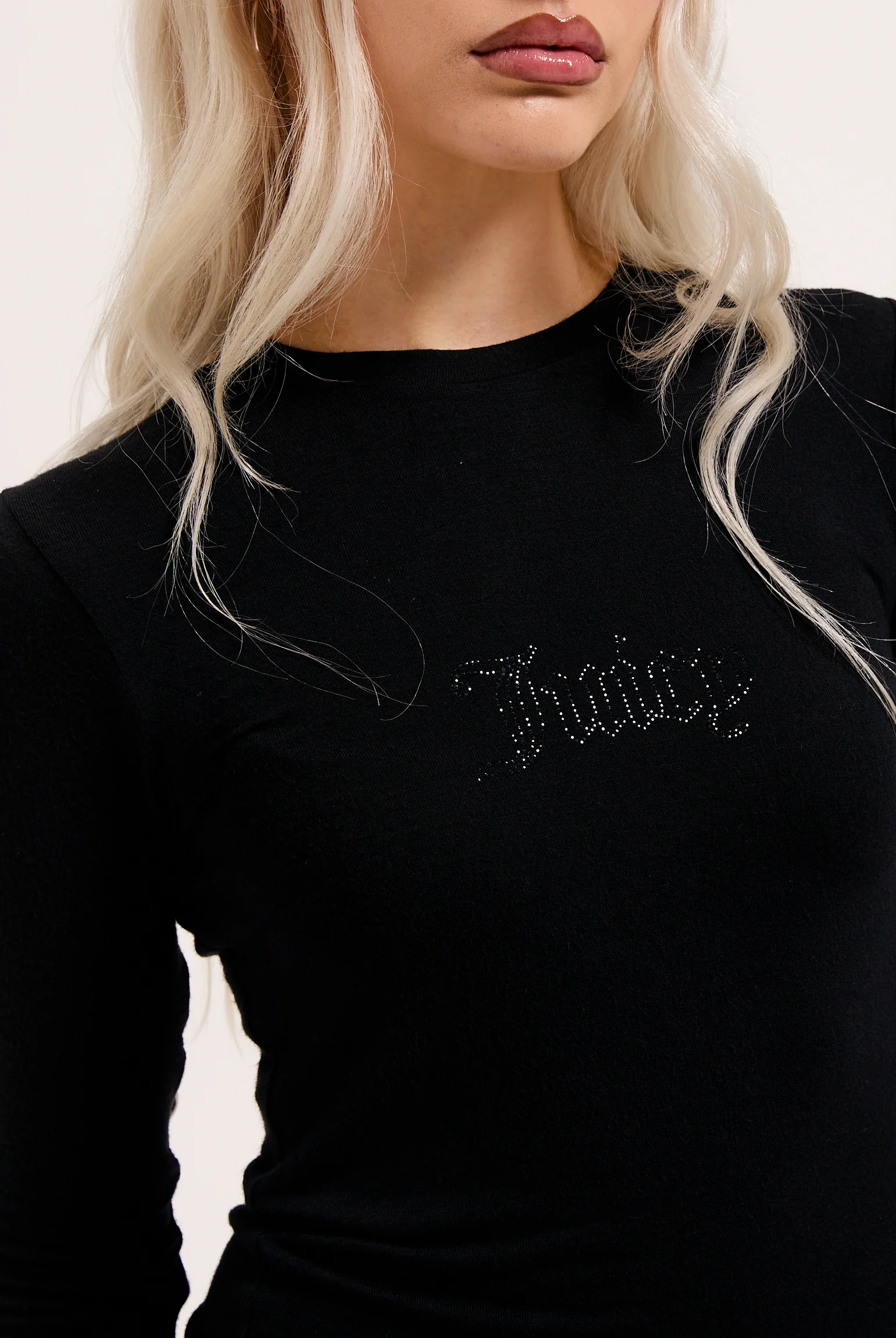 Maglia a maniche lunghe in jersey con logo Juicy  Nero - Image 5