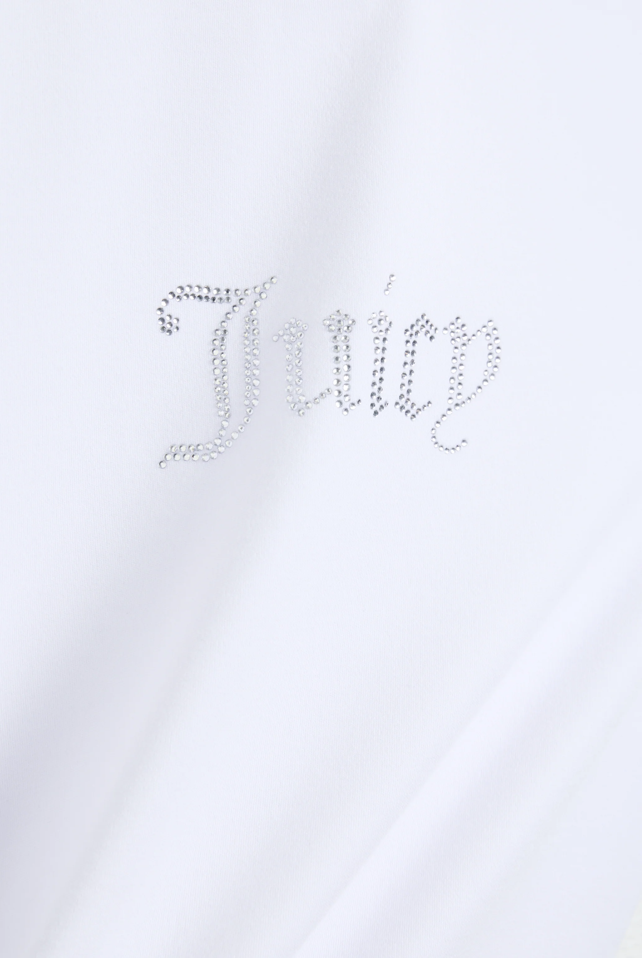 Maglietta aderente in jersey di modal con logo Juicy in diamanti Bianco - Image 6