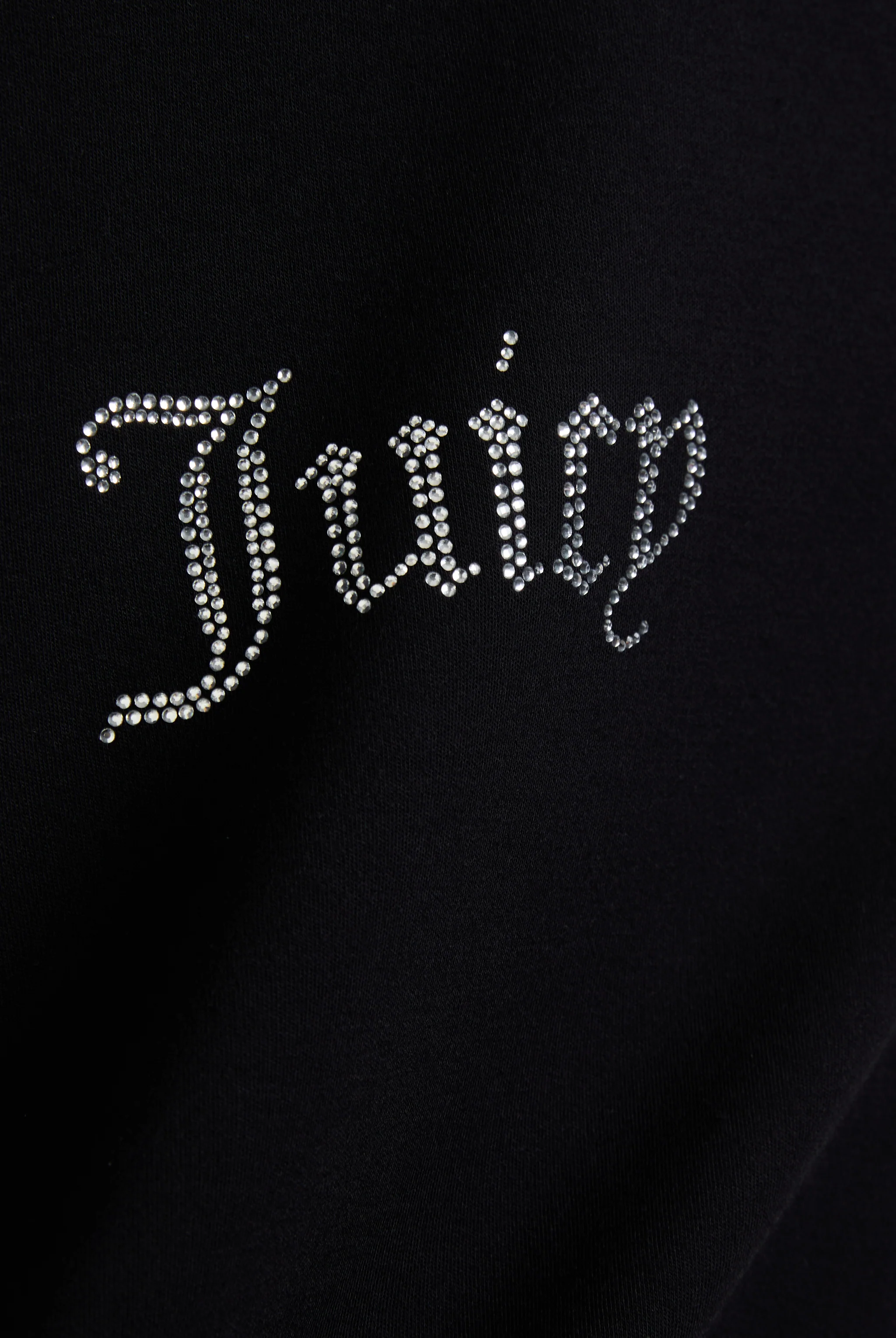 Maglietta aderente in jersey di modal con logo Juicy in diamanti  Nero - Image 6