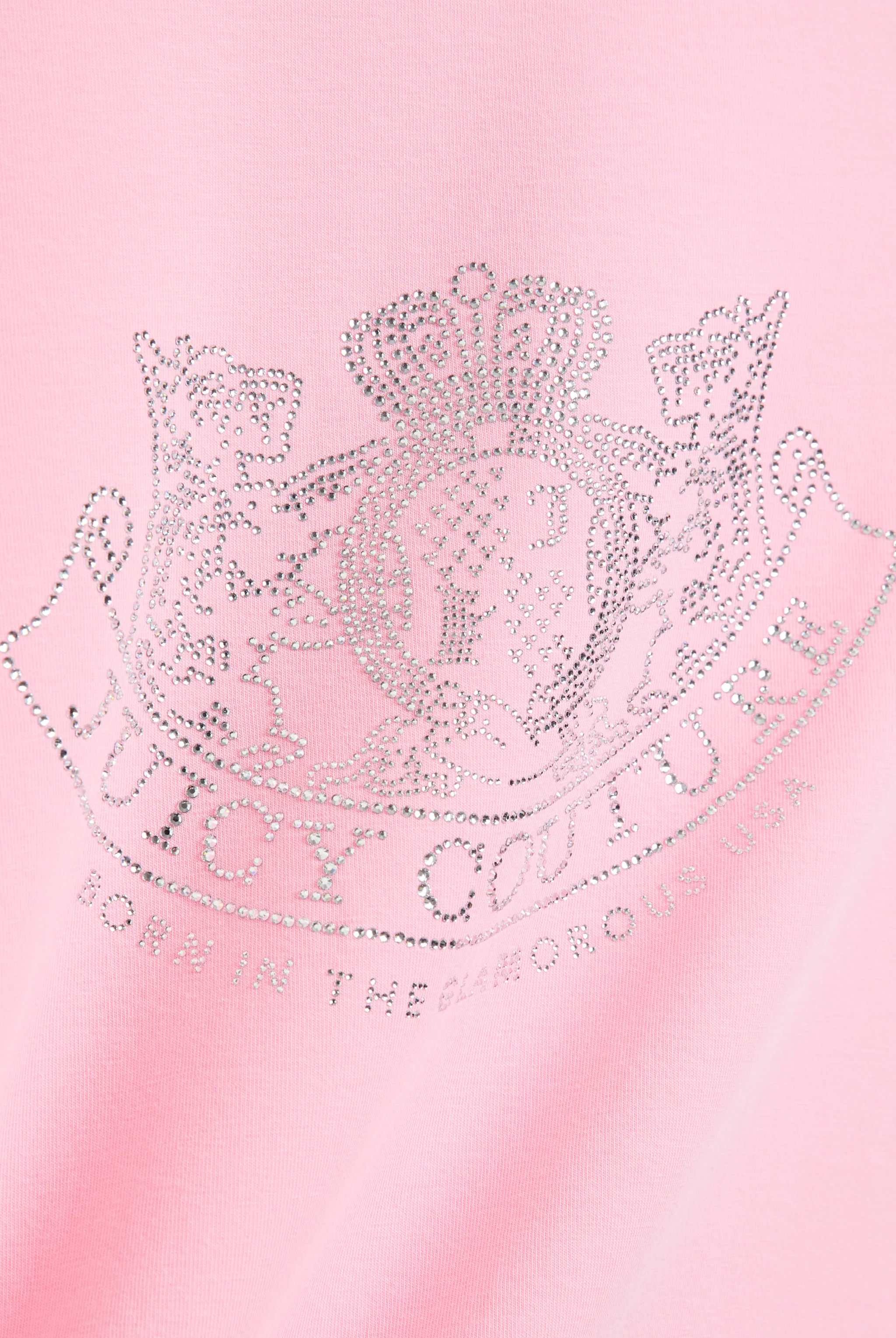 Maglietta aderente in single jersey con logo a diamante con stemma cane Rosa Cipria - Image 5