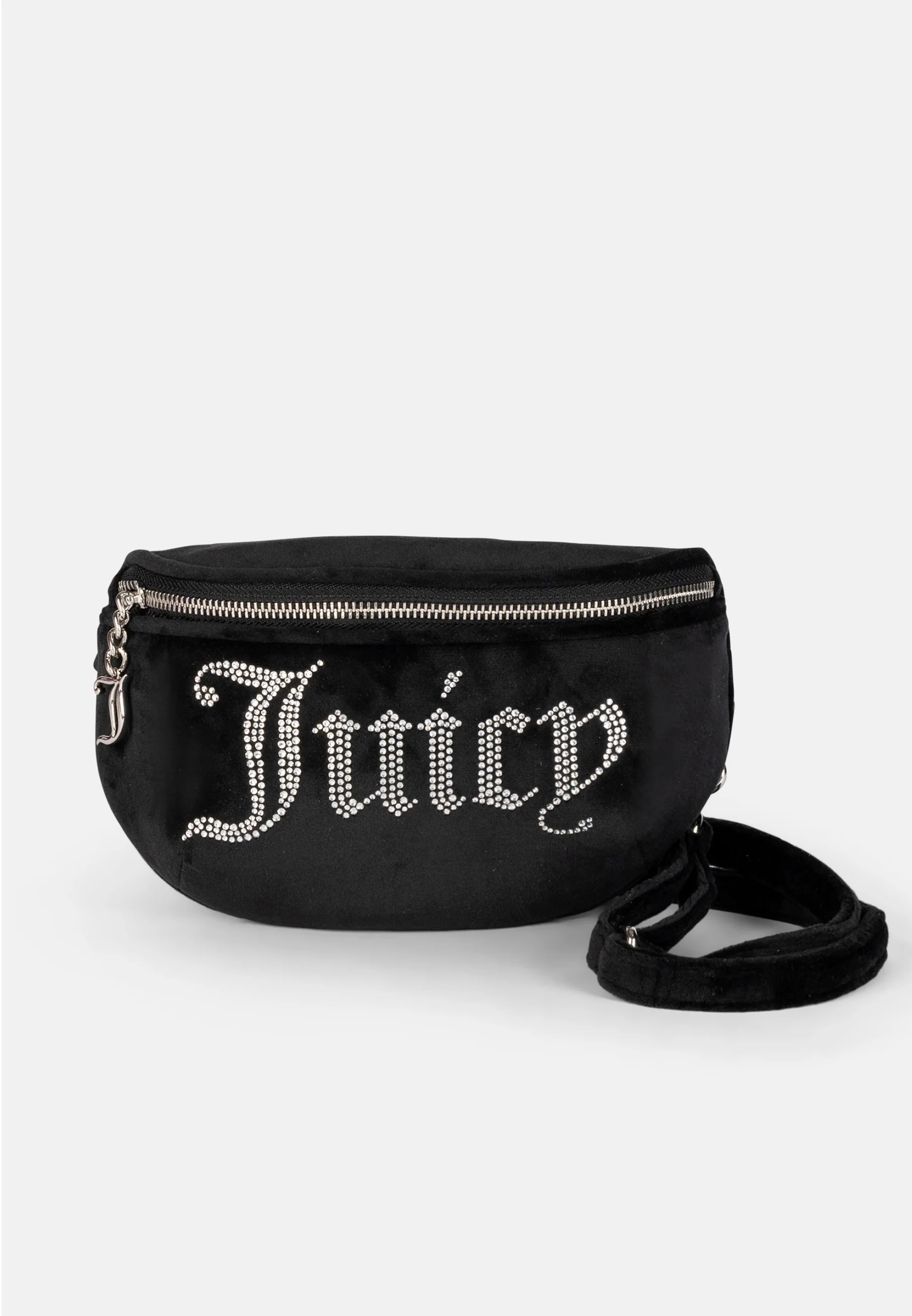 Marsupio Kimberly in velluto con logo in strass colore Nero