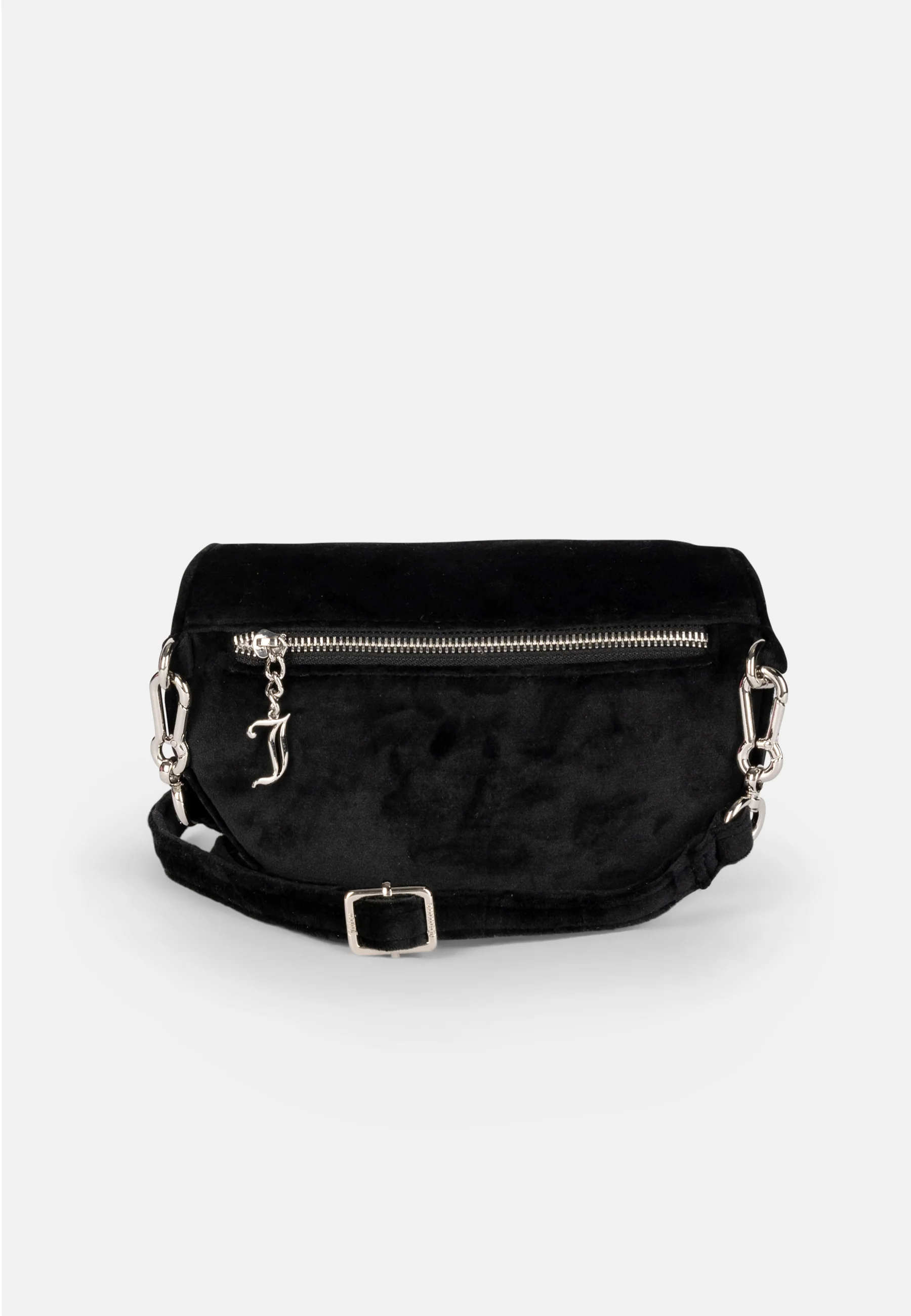 Marsupio Kimberly in velluto con logo in strass colore Nero - Image 4