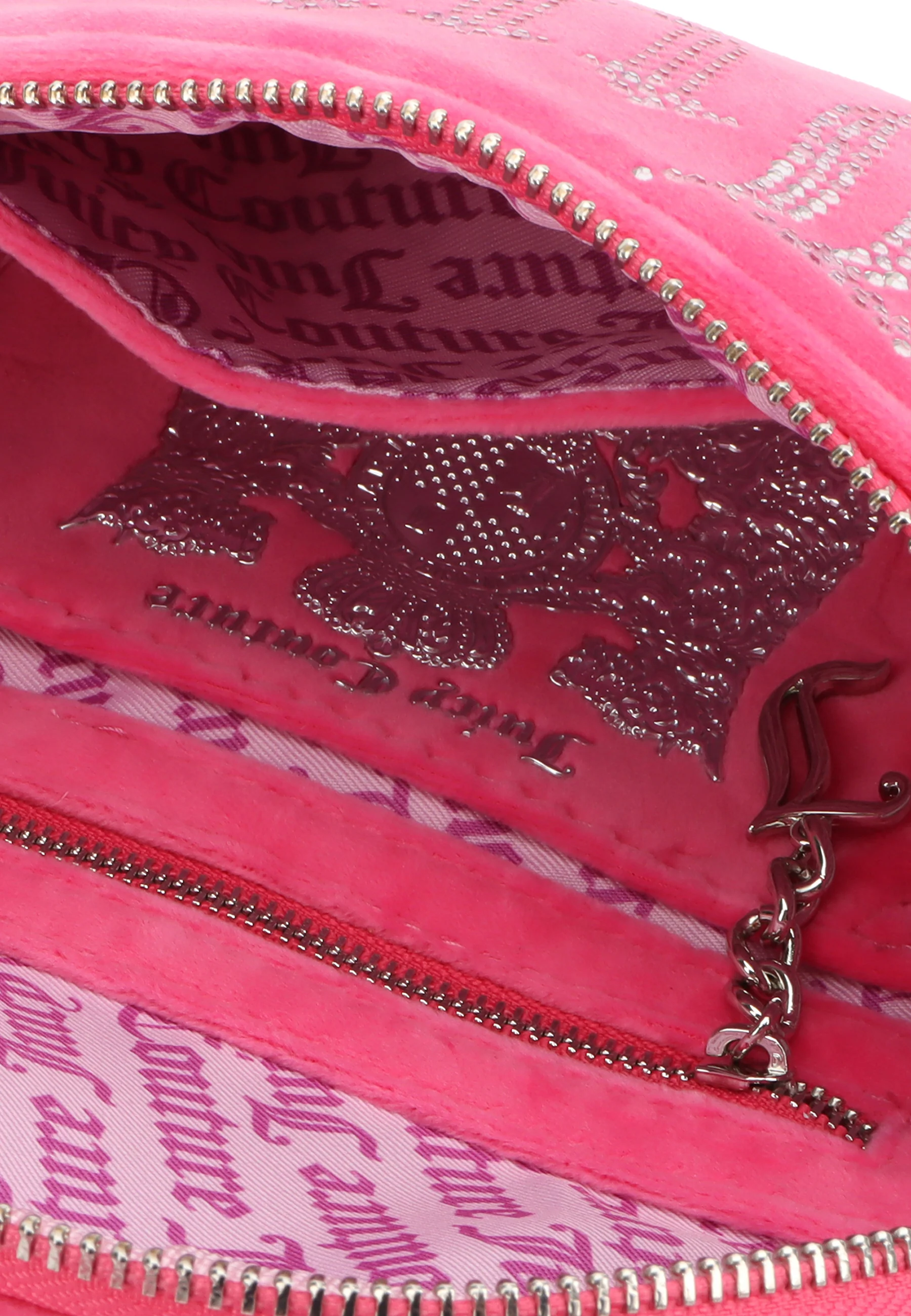 Marsupio Kimberly in velluto con logo in strass colore Rosa - Image 3