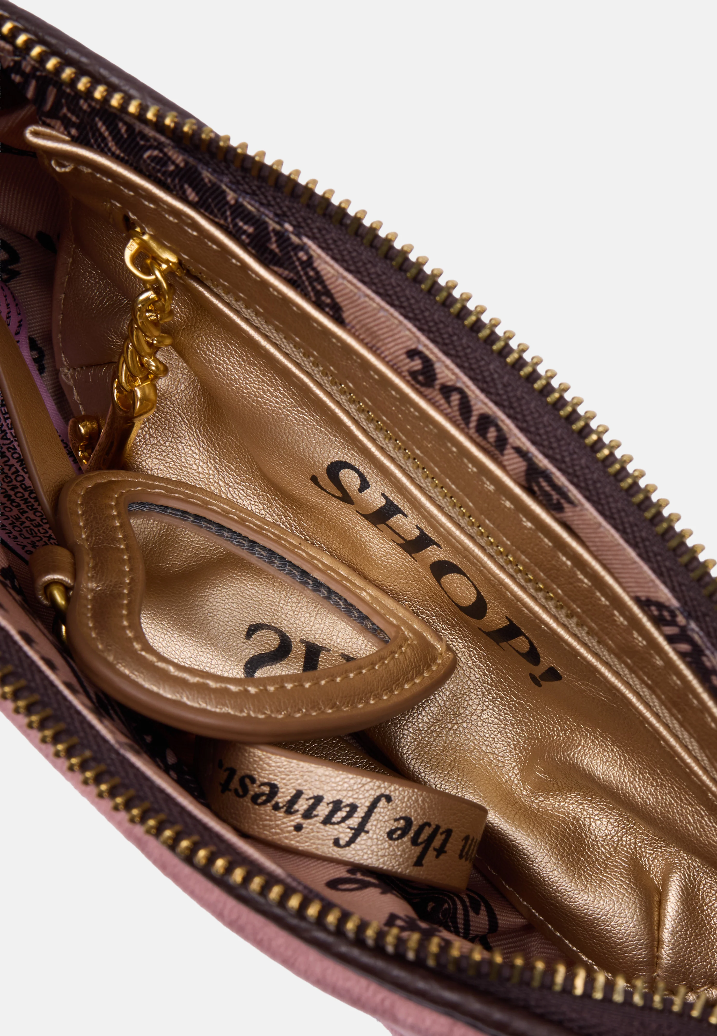 Mini borsa a mano con tracolla DayDreamer Cioccolato in velour - Image 3