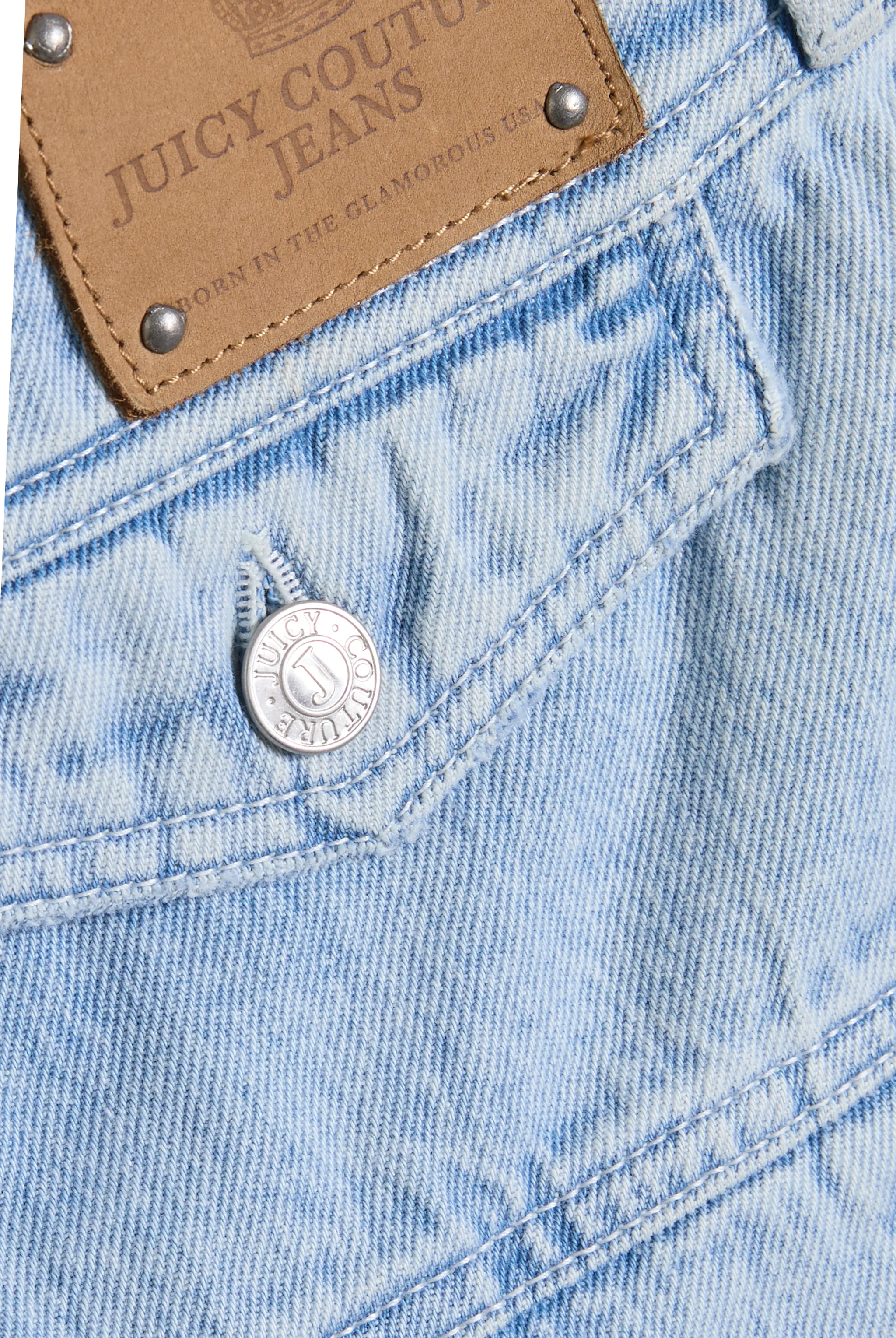 Minigonna Crest plissettata in denim blu chiaro - Image 7