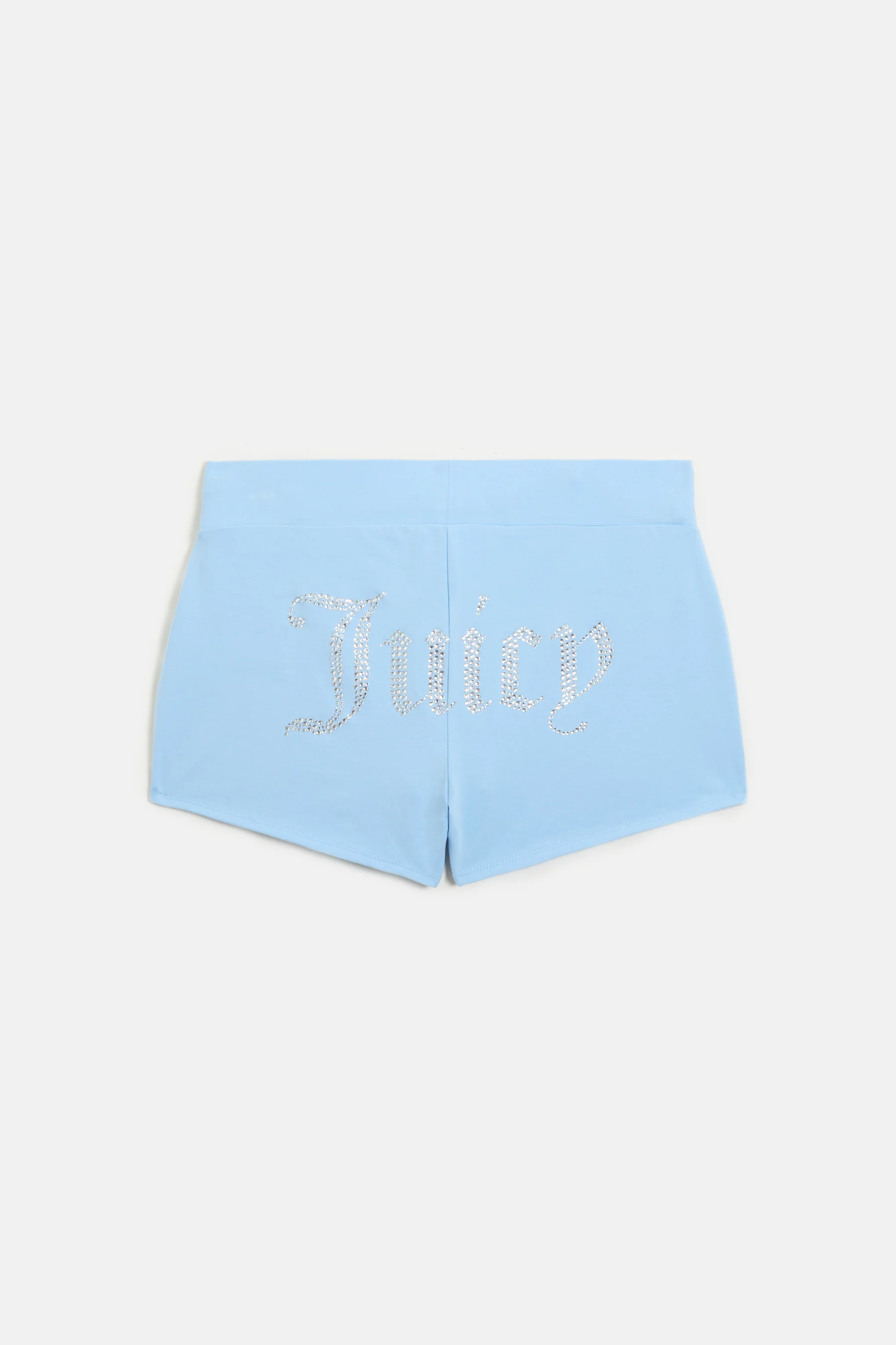 Pantaloncini celeste pastello da jogging con maxi logo - Image 2