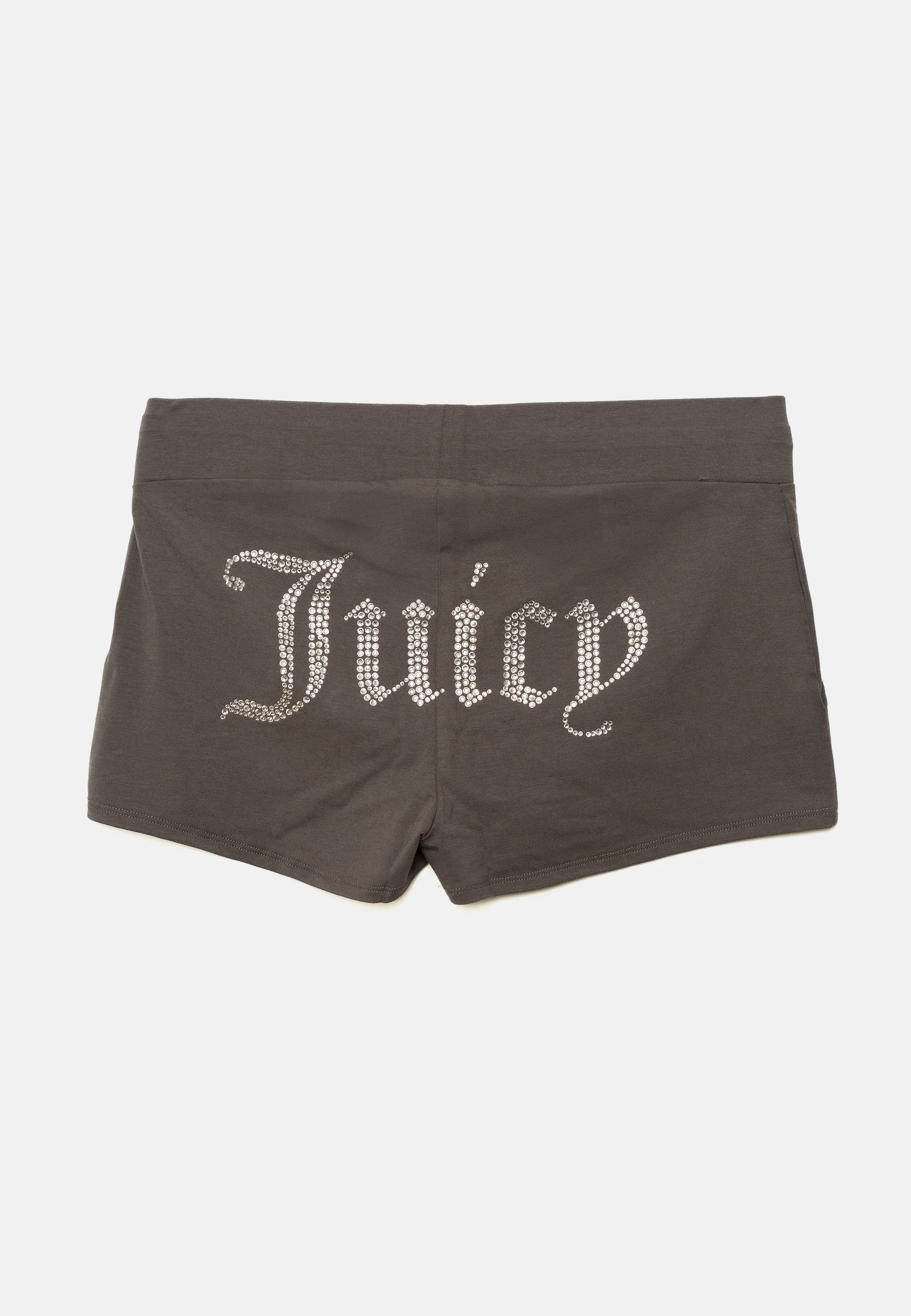 Pantaloncini in jersey con logo in strass colore Grigio - Image 2