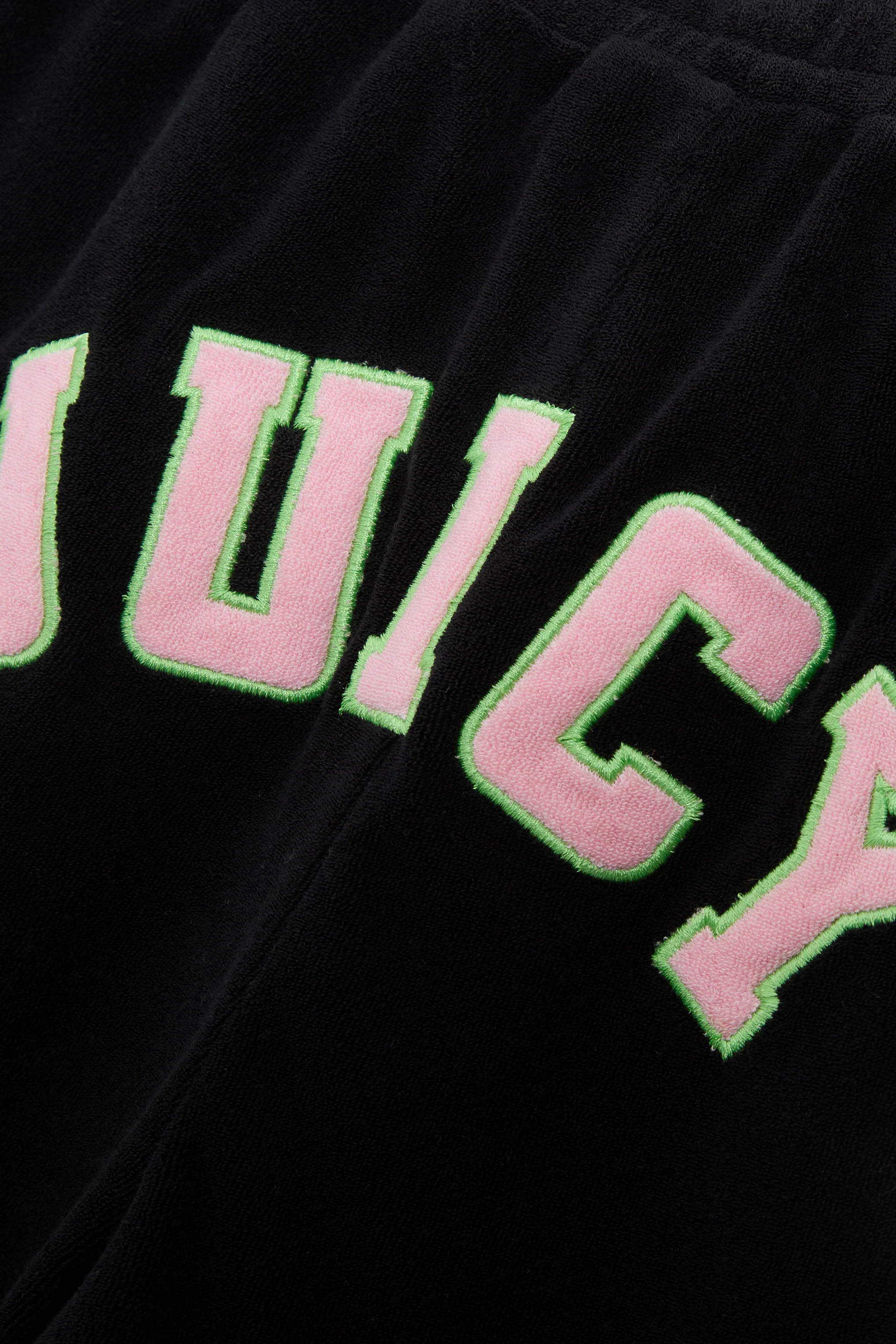 Pantaloncini Juicy in spugna con coulisse in vita e logo a contrasto colore Nero - Image 3