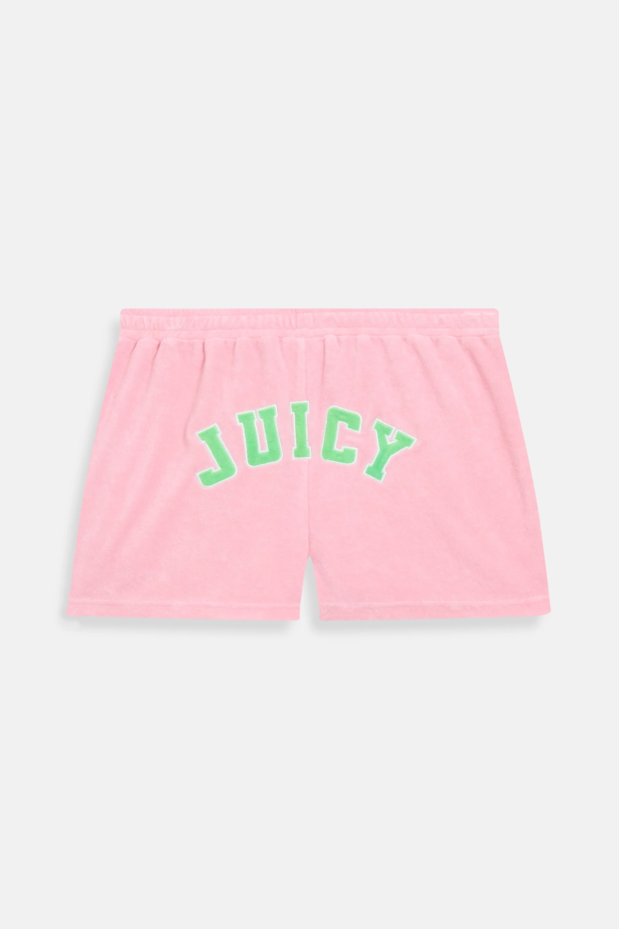 Pantaloncini Juicy in spugna con coulisse in vita e logo a contrasto colore Rosa - Image 2