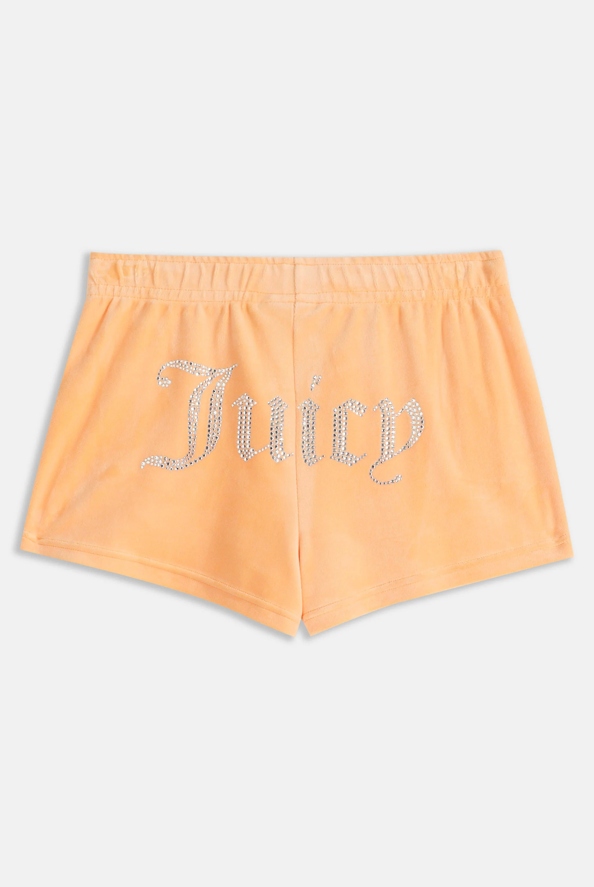 Pantaloncini Juicy in velluto con logo in strass colore Arancione - Image 2