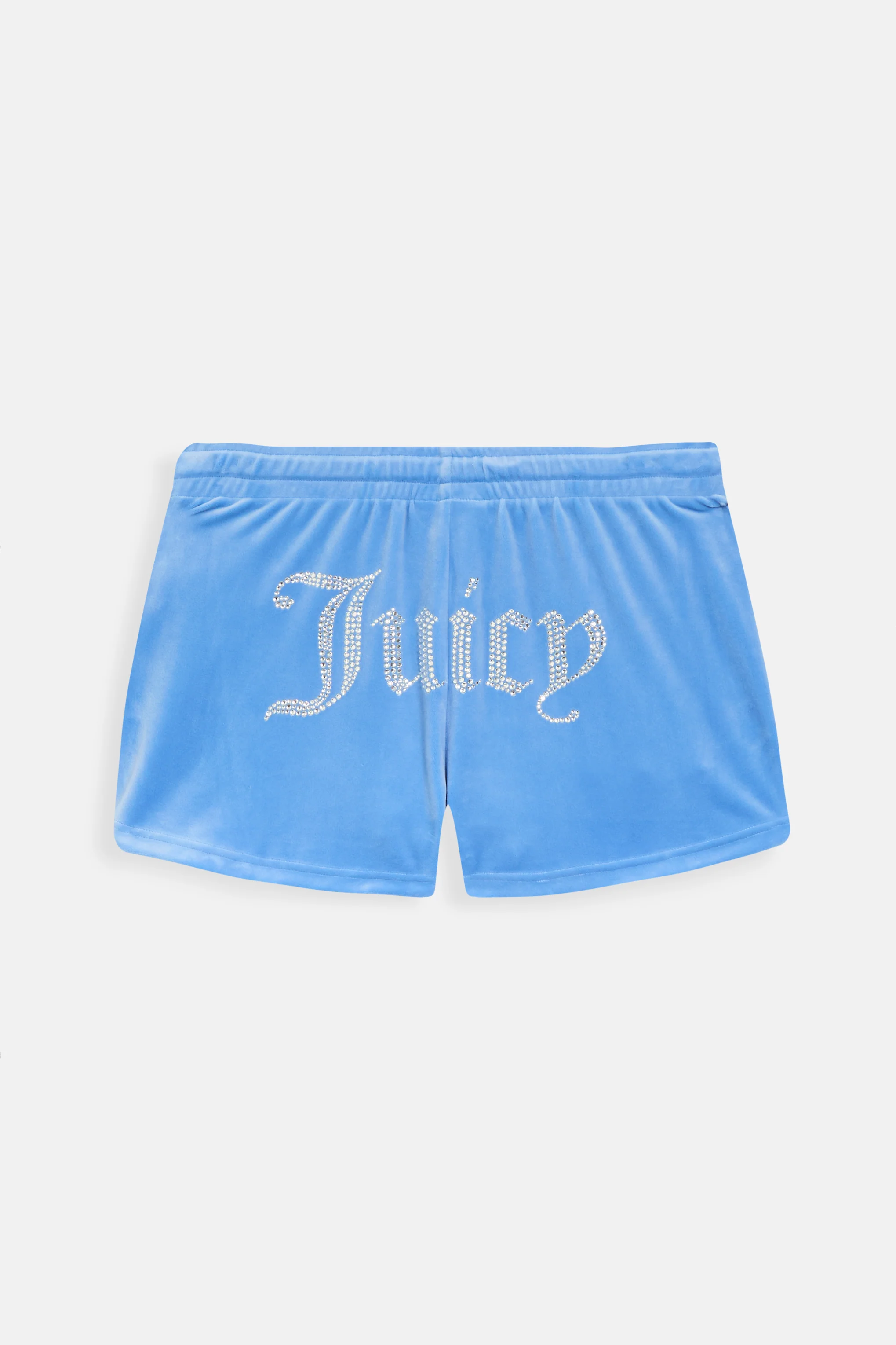 Pantaloncini Tamia Blu cielo con maxi logo strass - Image 2