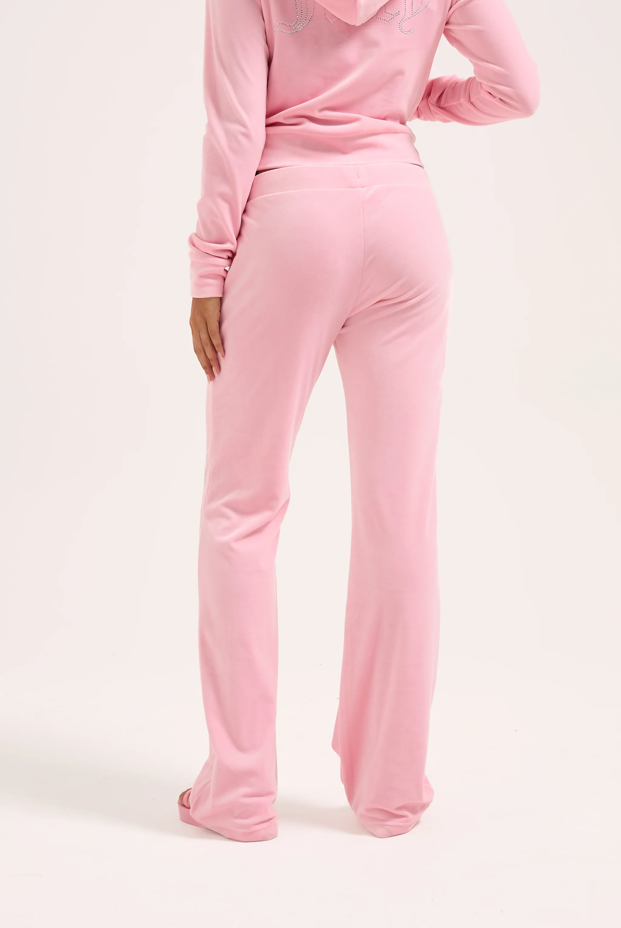 Pantalone Christine a vita bassa con logo Juicy Couture in diamanti  Rosa Juicy - Image 4