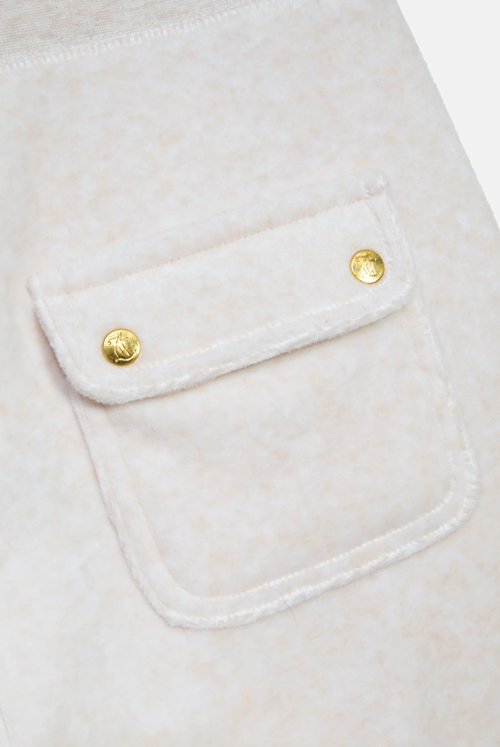 Pantalone Layla a vita bassa con tasche e dettagli in metallo dorato Beige Avena - Image 10
