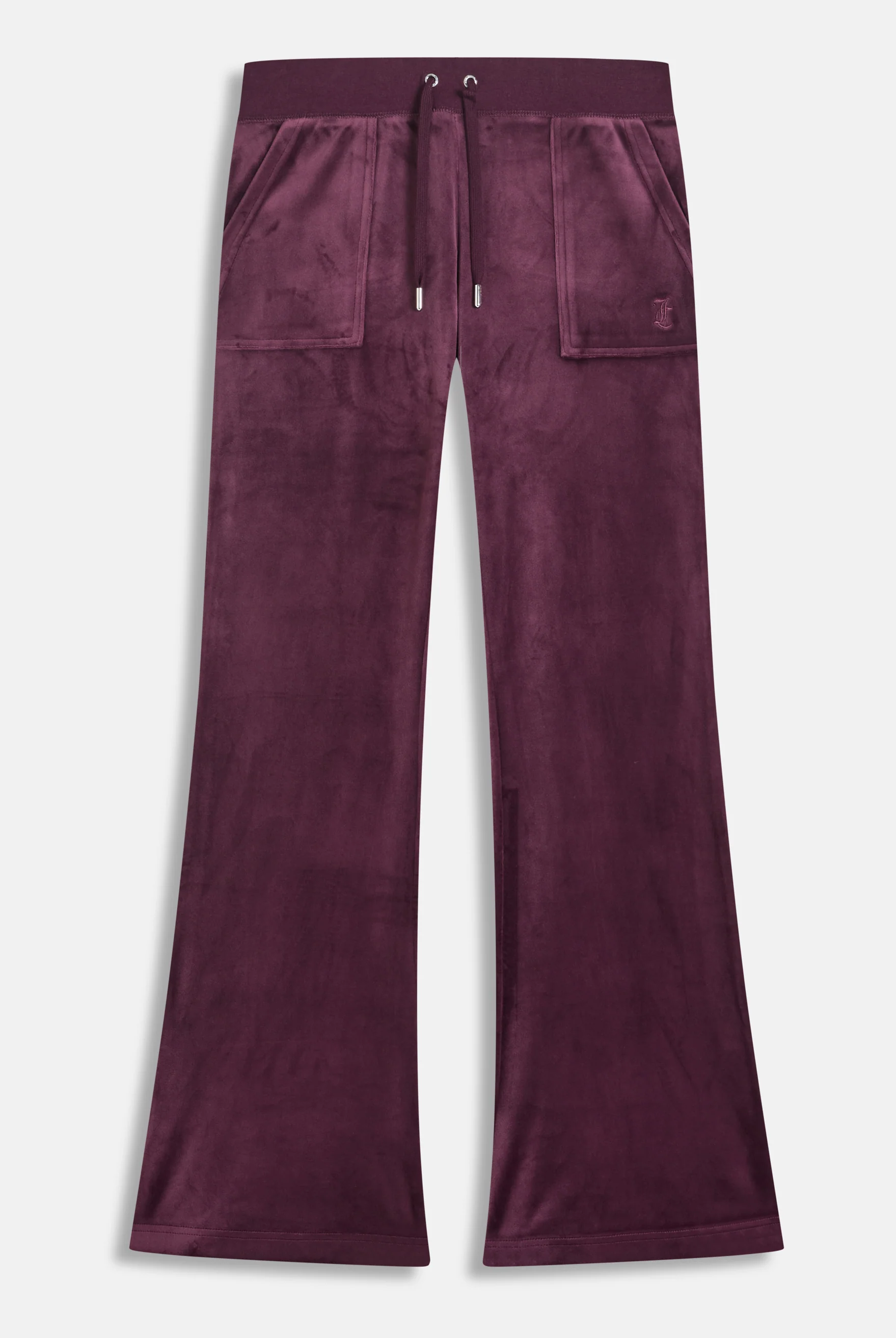 Pantalone Layla a zampa a vita bassa Bordeaux
