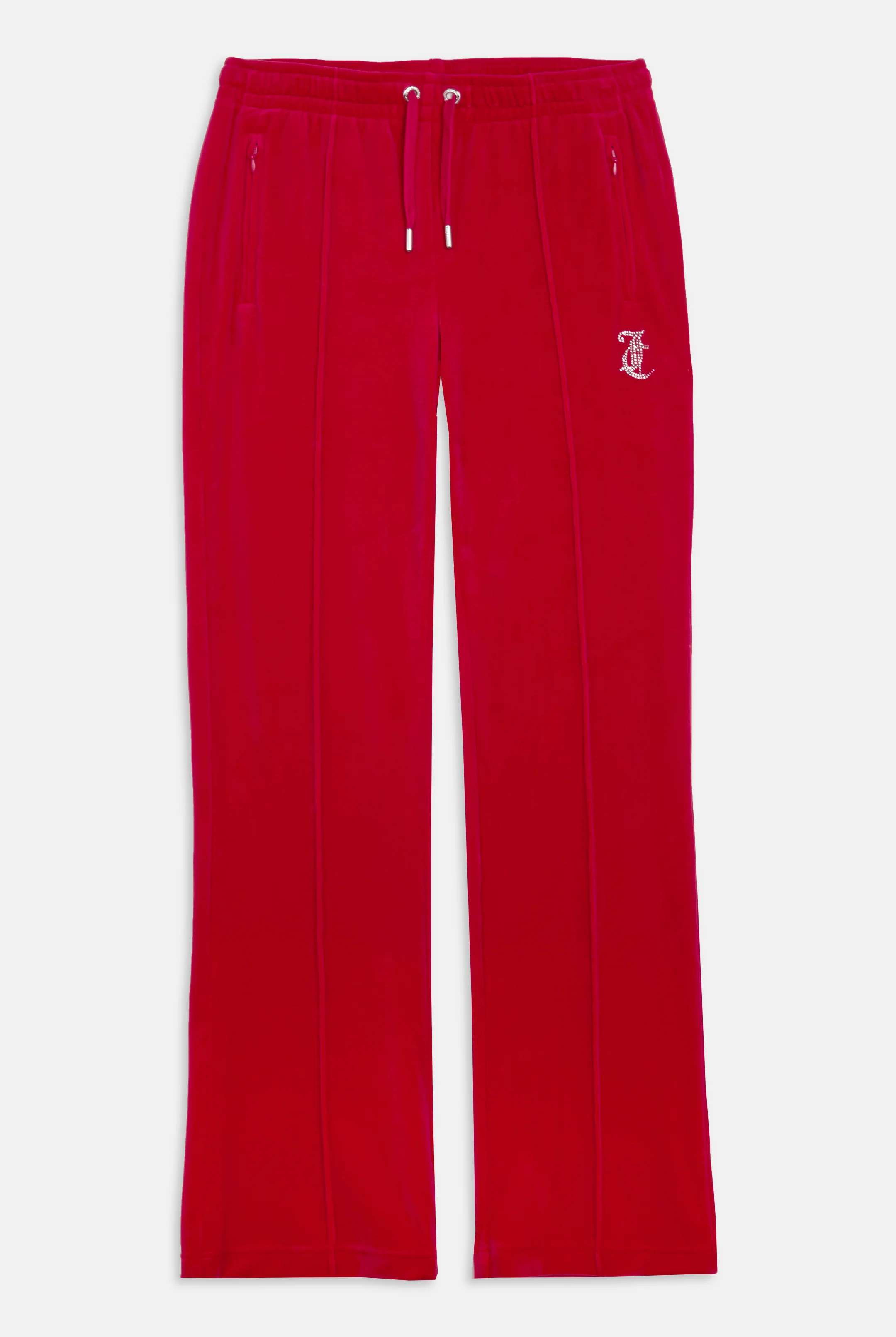 Pantalone Tina Outline a vita media con logo Juicy in diamanti Rosso