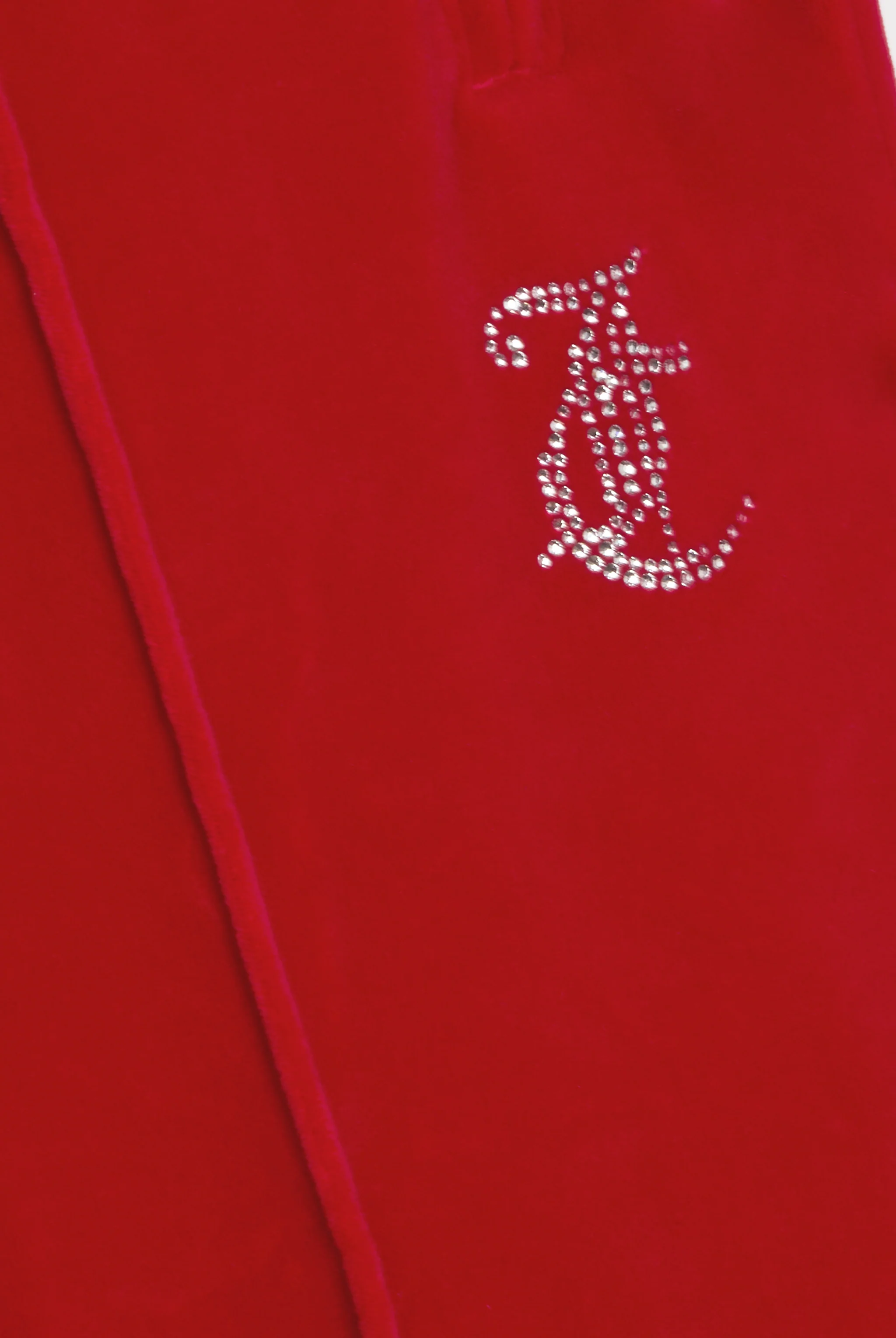 Pantalone Tina Outline a vita media con logo Juicy in diamanti Rosso - Image 6