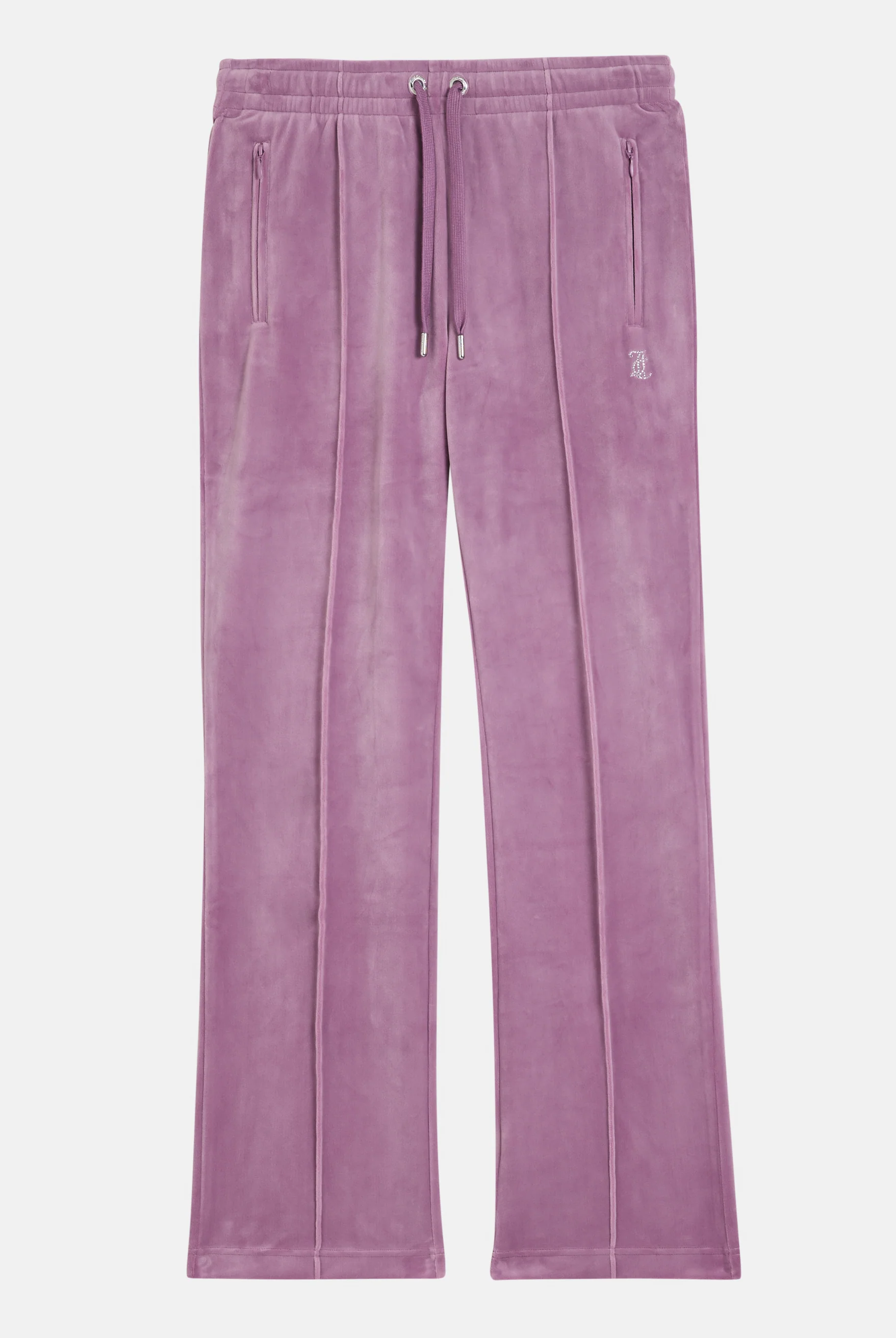 Pantalone Tina Outline a vita media con logo Juicy in diamanti Viola