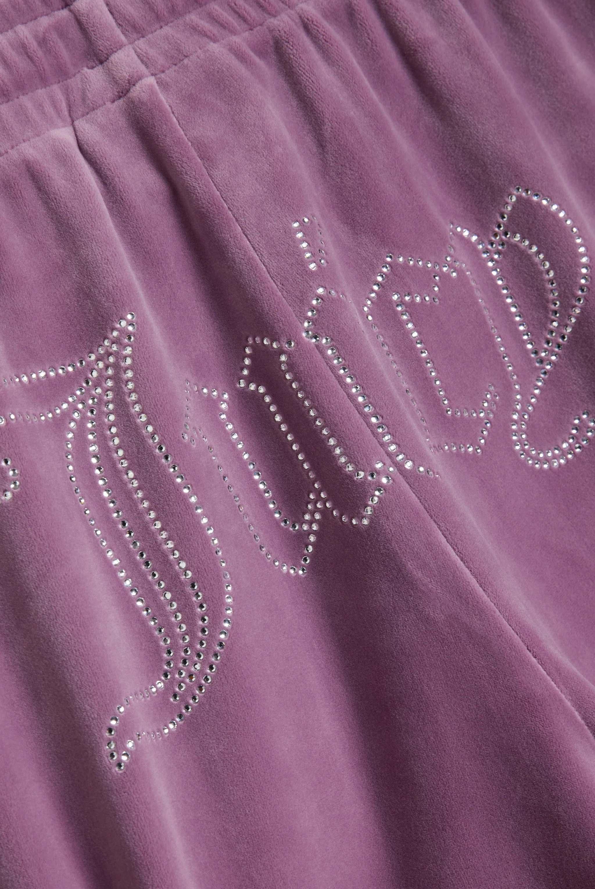 Pantalone Tina Outline a vita media con logo Juicy in diamanti Viola - Image 6