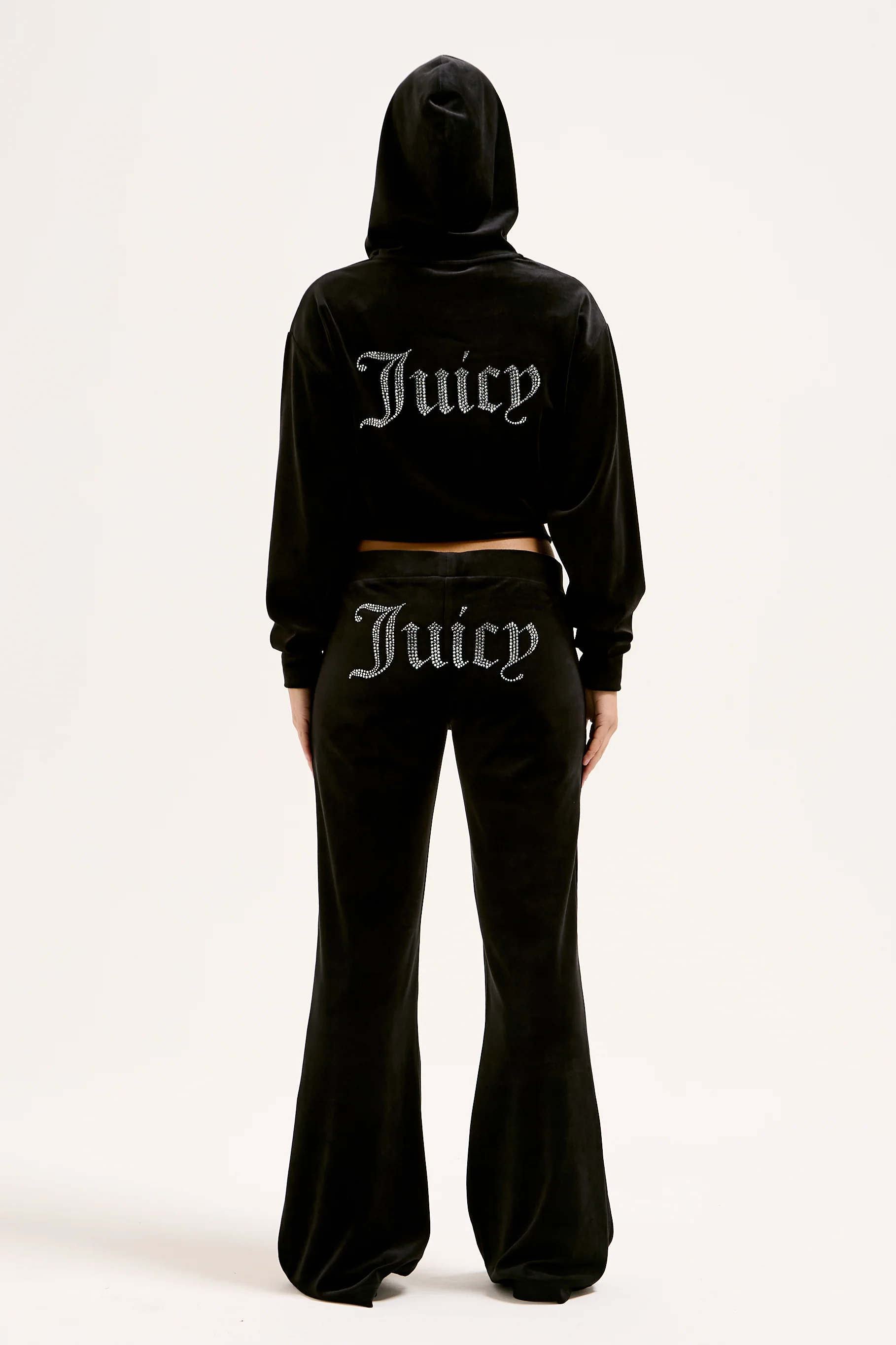 Pantaloni Christine Nero con logo strass sul retro - Image 4