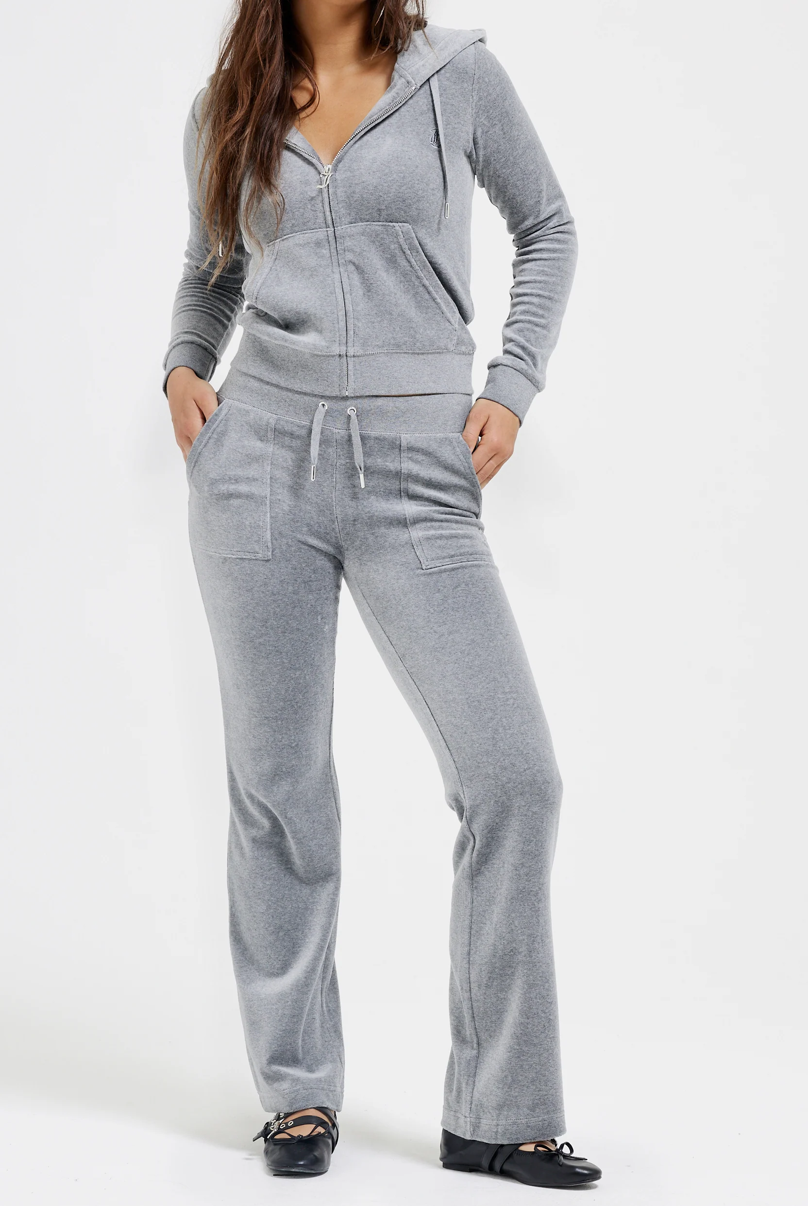 Pantaloni Del Ray Grigio melange a gamba dritta - Image 3