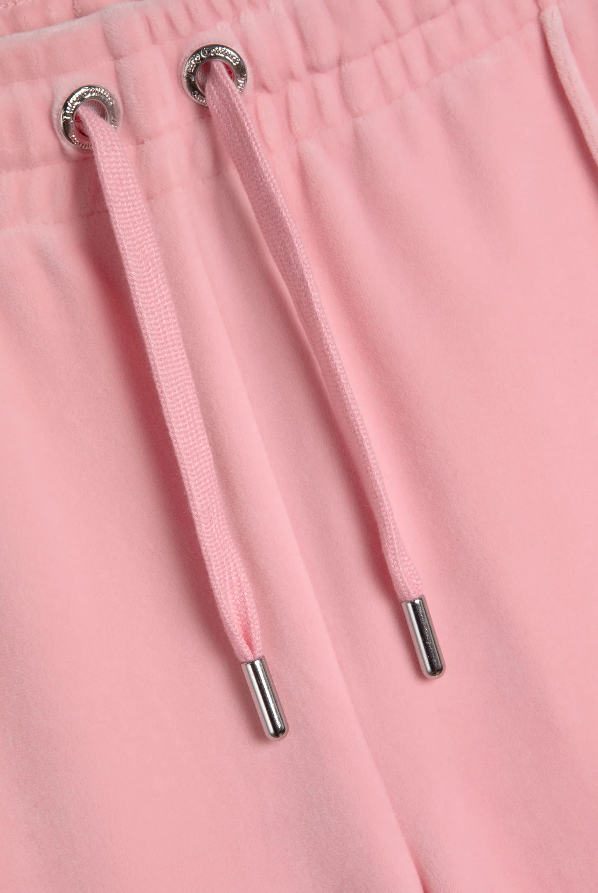 Pantaloni in velltuo Tina a vita media con logo Juicy in strass colore Rosa - Image 7