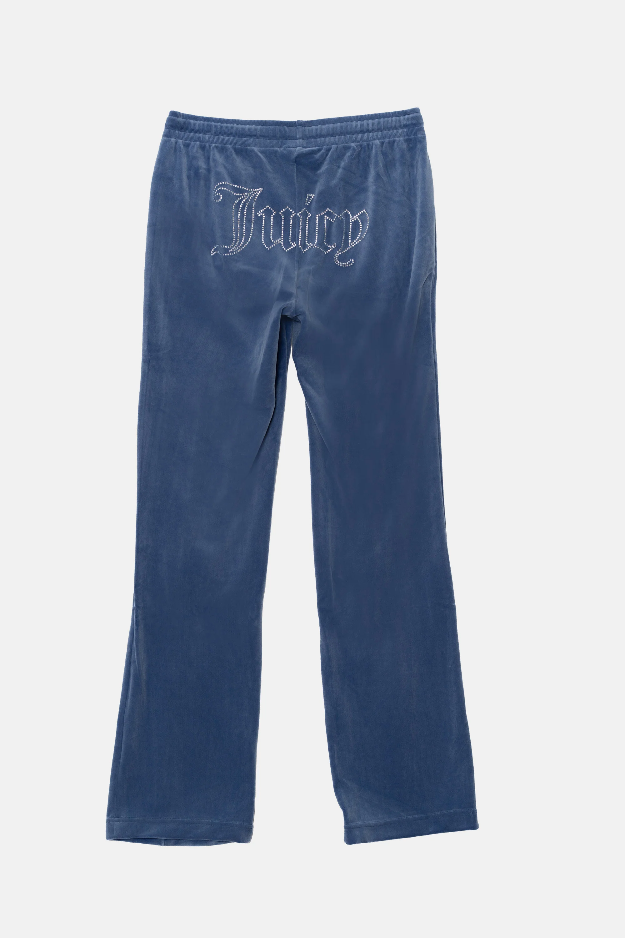 Pantaloni in velluto Tina con logo Juicy in strass colore Blu - Image 2