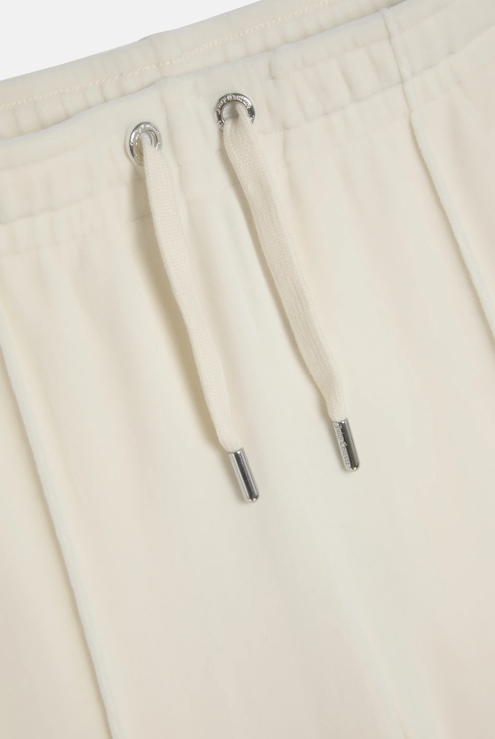 Pantaloni in velluto Tina con logo Juicy in strass colore Panna - Image 3