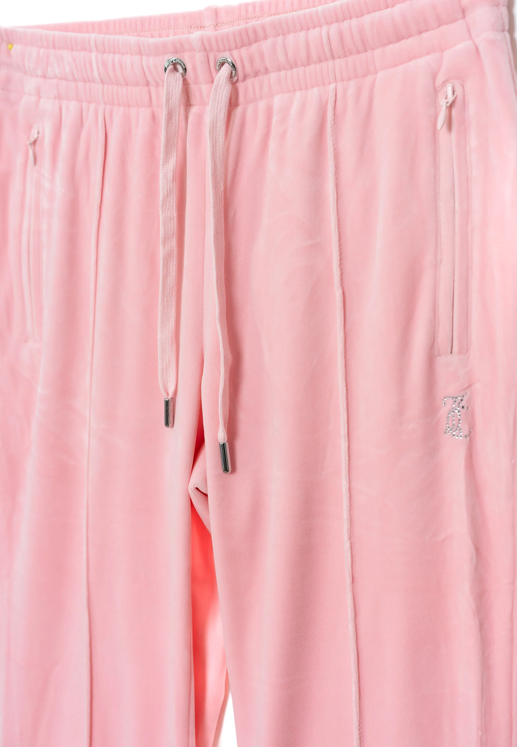 Pantaloni in velluto Tina con logo Juicy in strass colore Rosa - Image 3