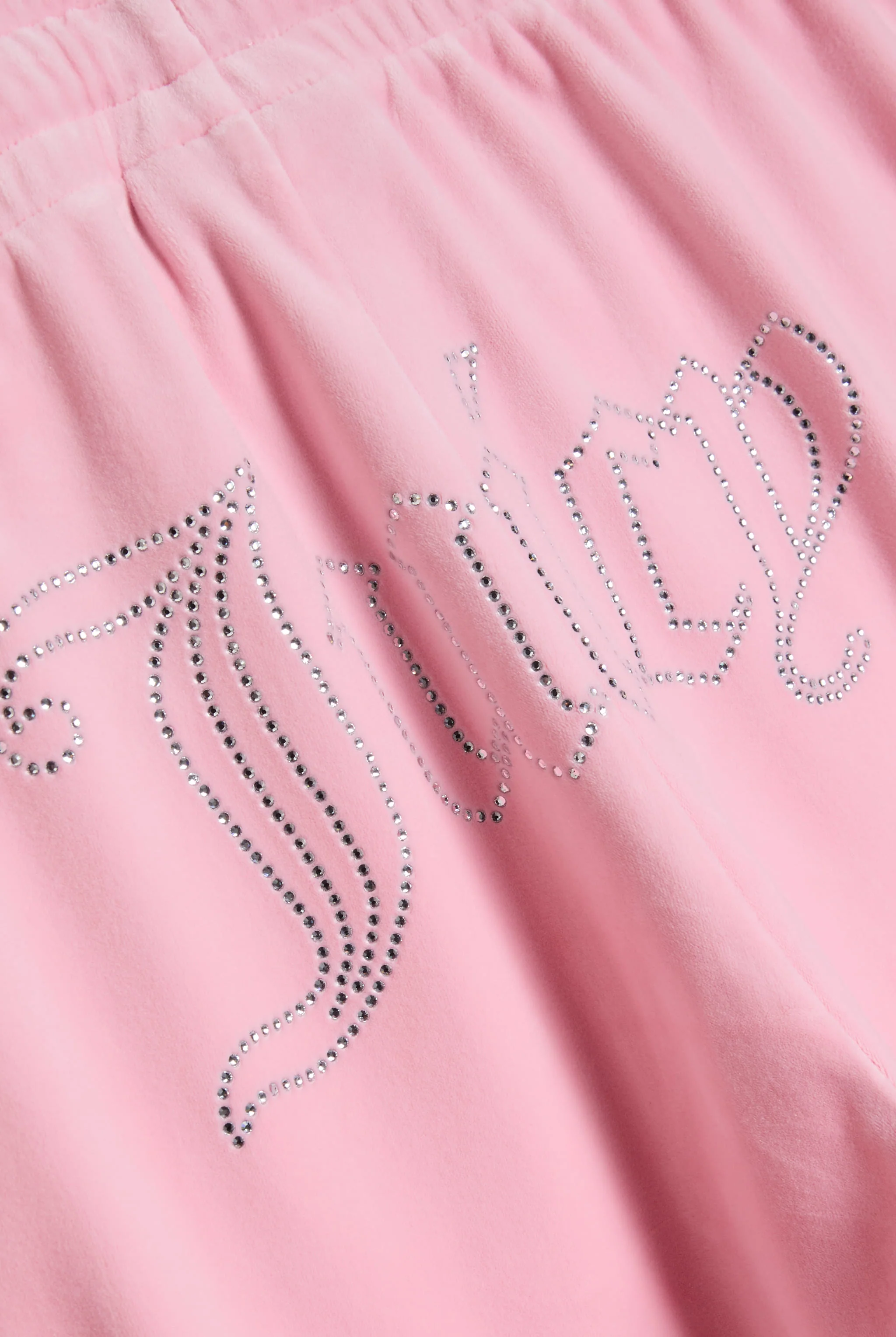 Pantaloni in velluto Tina con logo Juicy in strass colore Rosa - Image 8