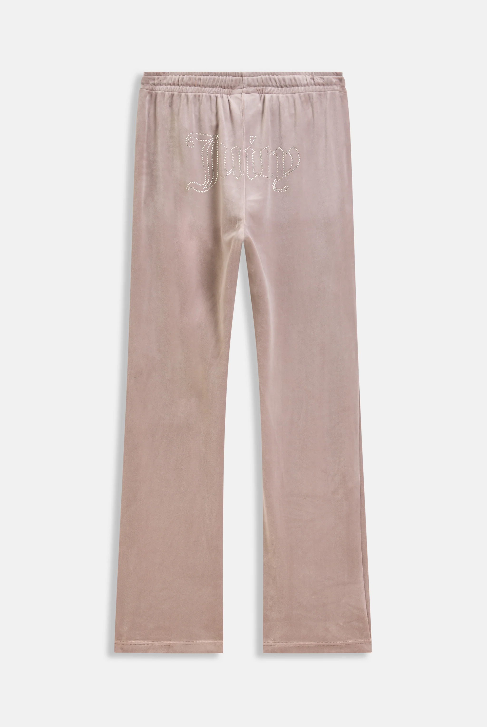Pantaloni in velluto Tina con logo Juicy in strass tono su tono colore Beige - Image 2