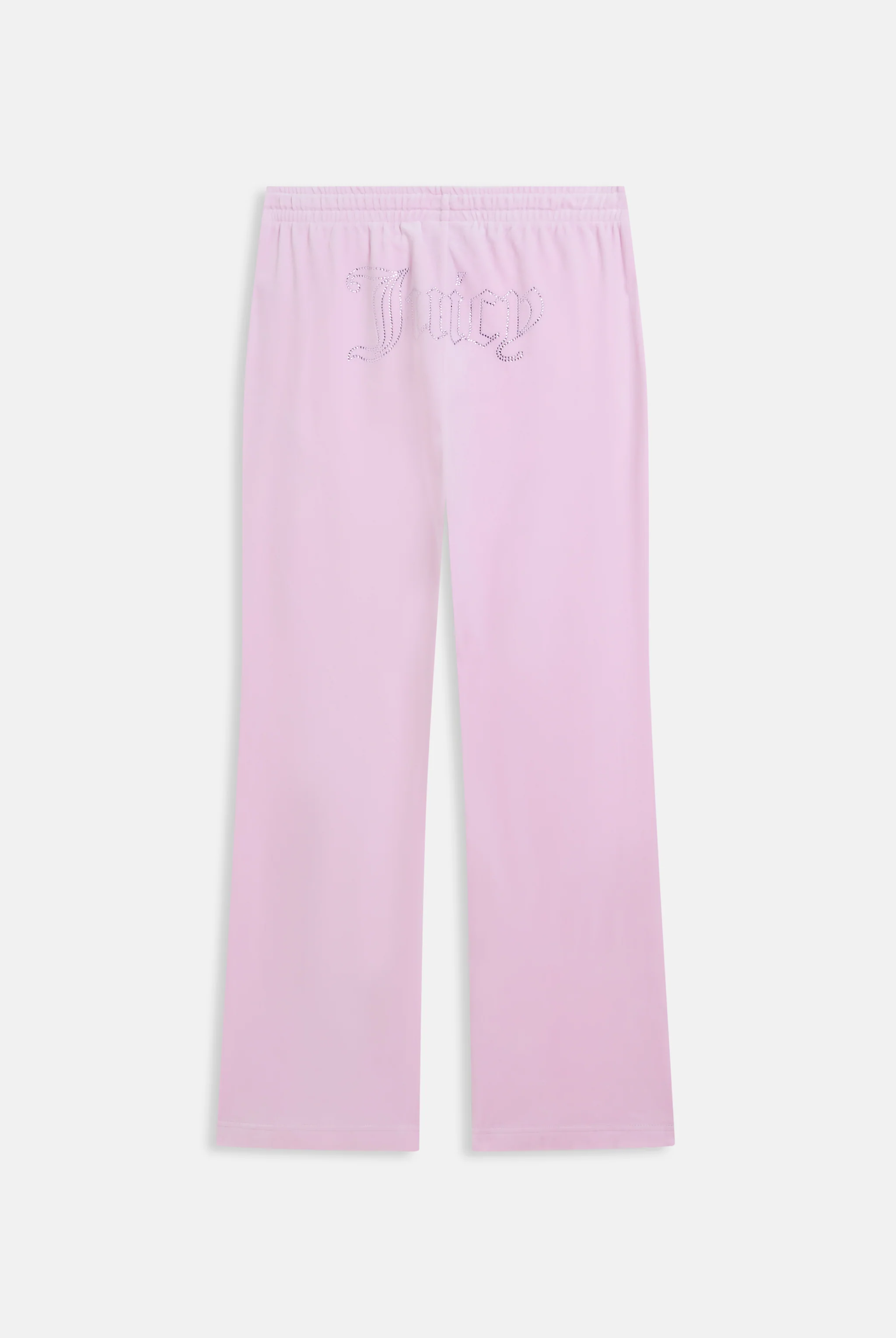 Pantaloni in velluto Tina con logo Juicy in strass tono su tono colore Rosa - Image 2