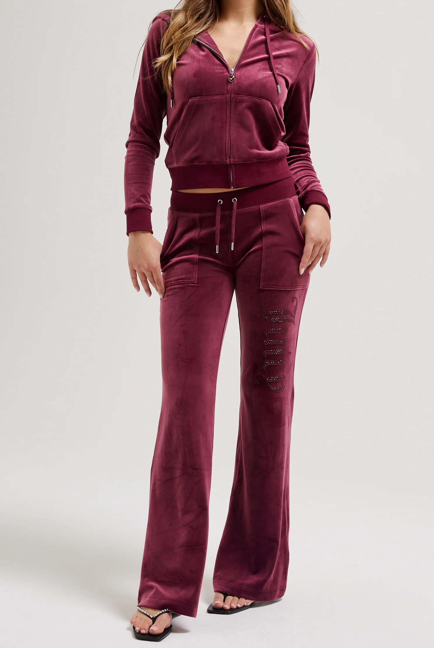 Pantaloni Jewel Bordeaux gamba larga - Image 3