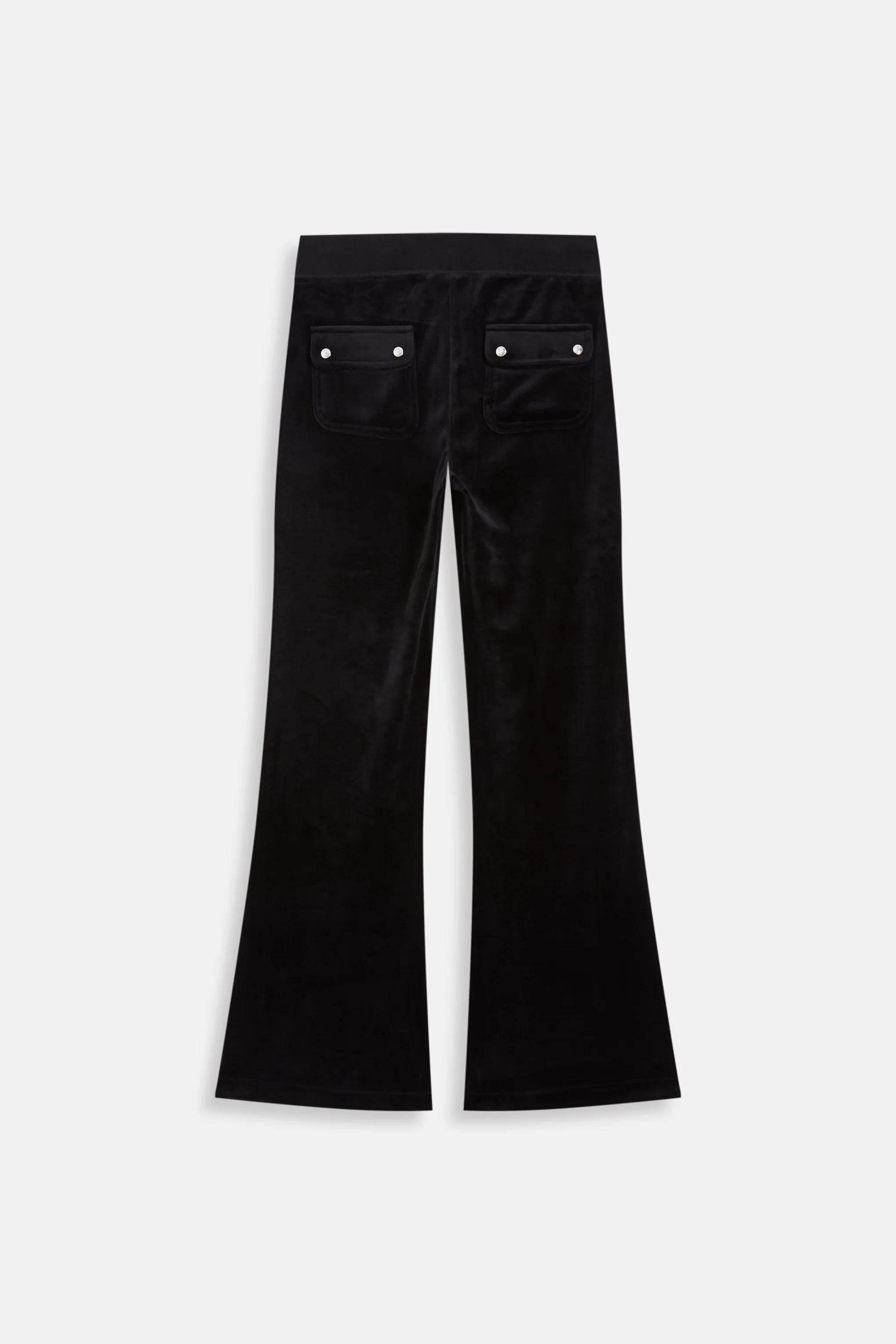 Pantaloni Layla Nero a vita bassa con logo strass - Image 2