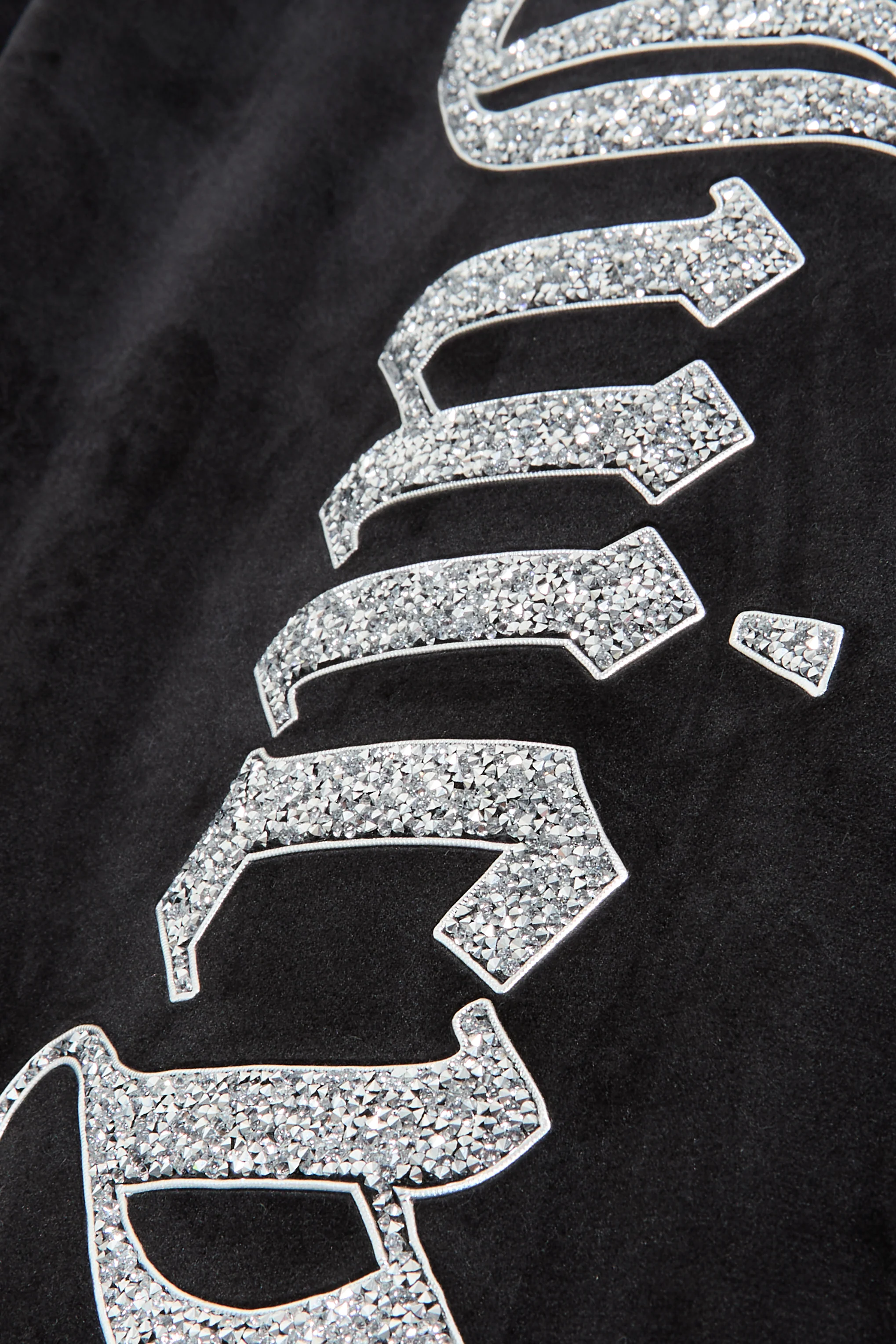 Pantaloni Layla Nero a vita bassa con logo strass - Image 8