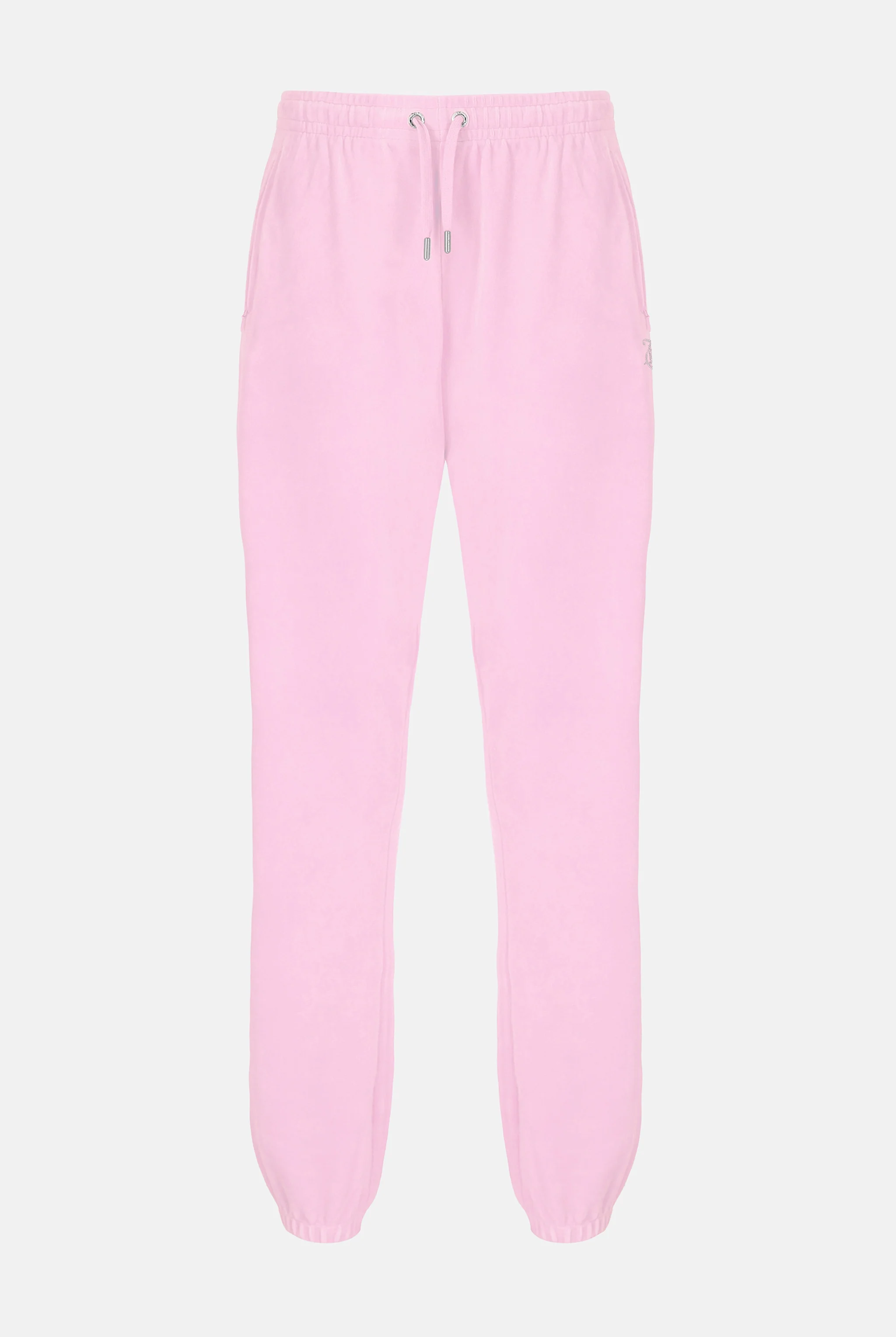 Pantaloni Lilian Rosa ciliegio con elastico al fondo e logo strass