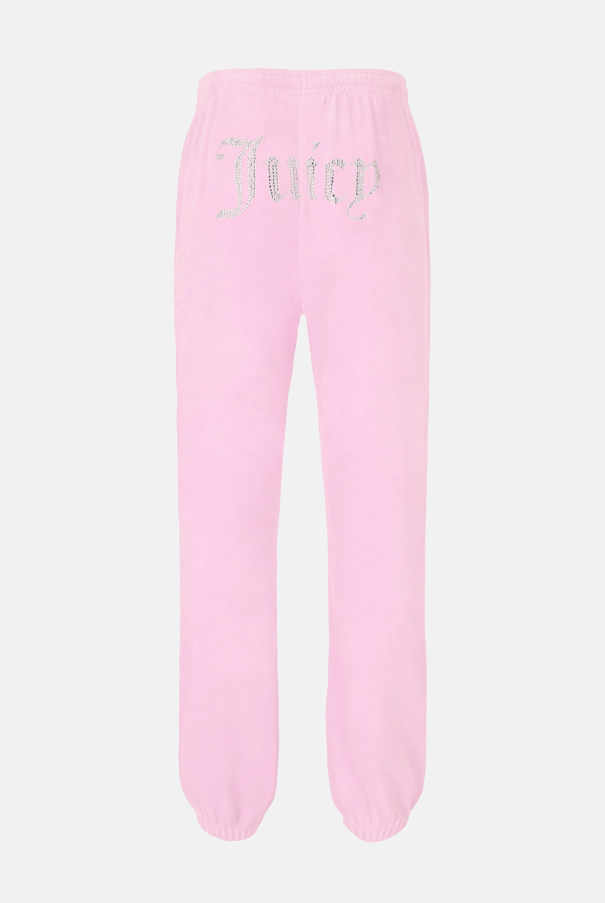 Pantaloni Lilian Rosa ciliegio con elastico al fondo e logo strass - Image 2
